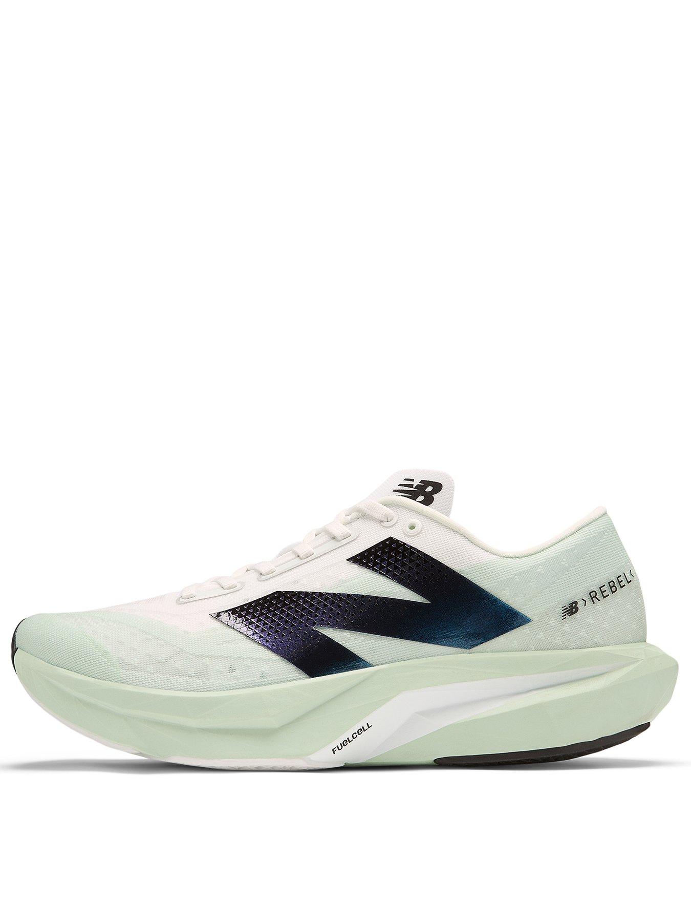 New Balance Mens Running Fuelcell Rebel V4 Trainers - White/green