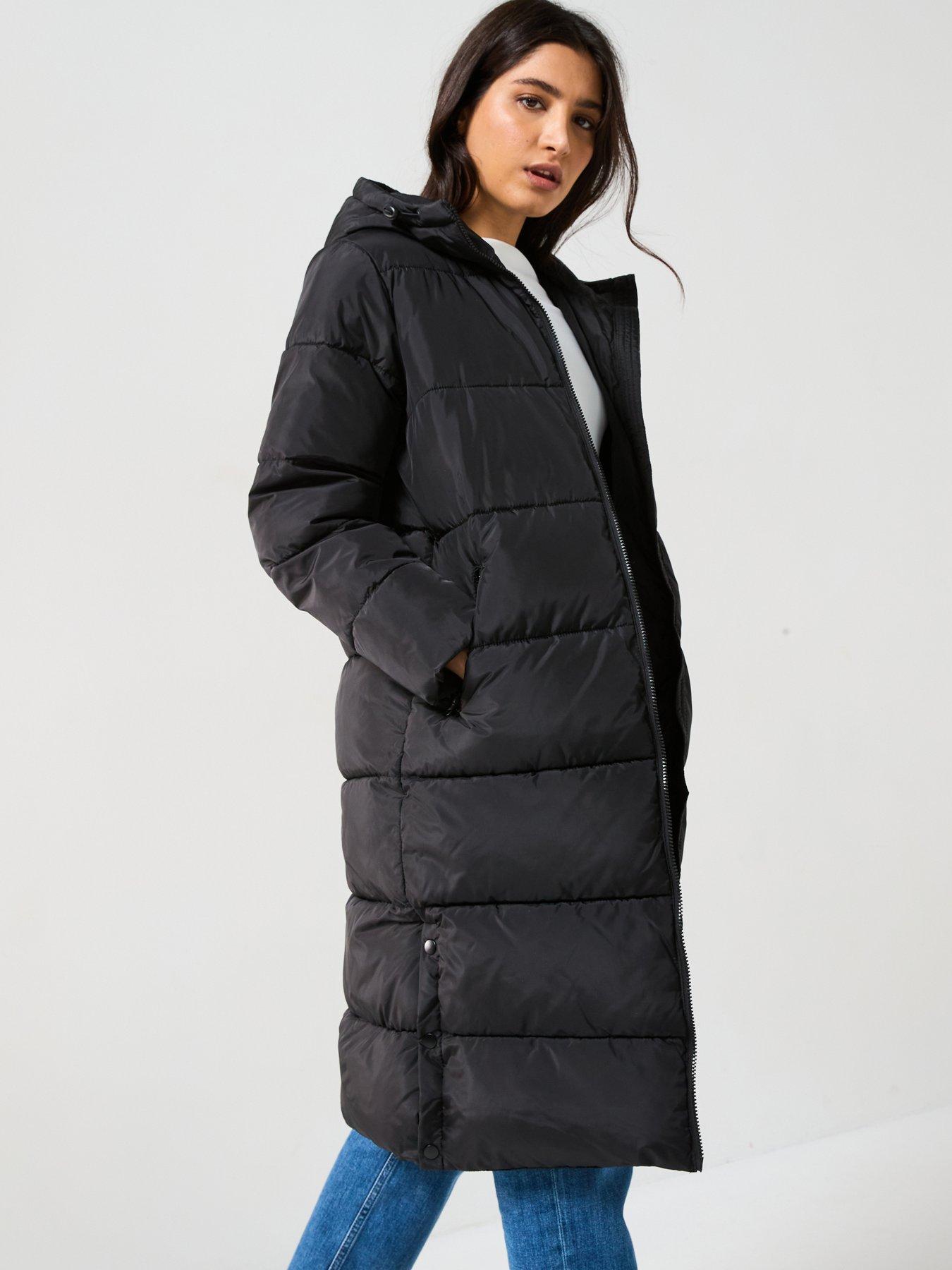 Only Montana Long Puffer Jacket Black Littlewoods