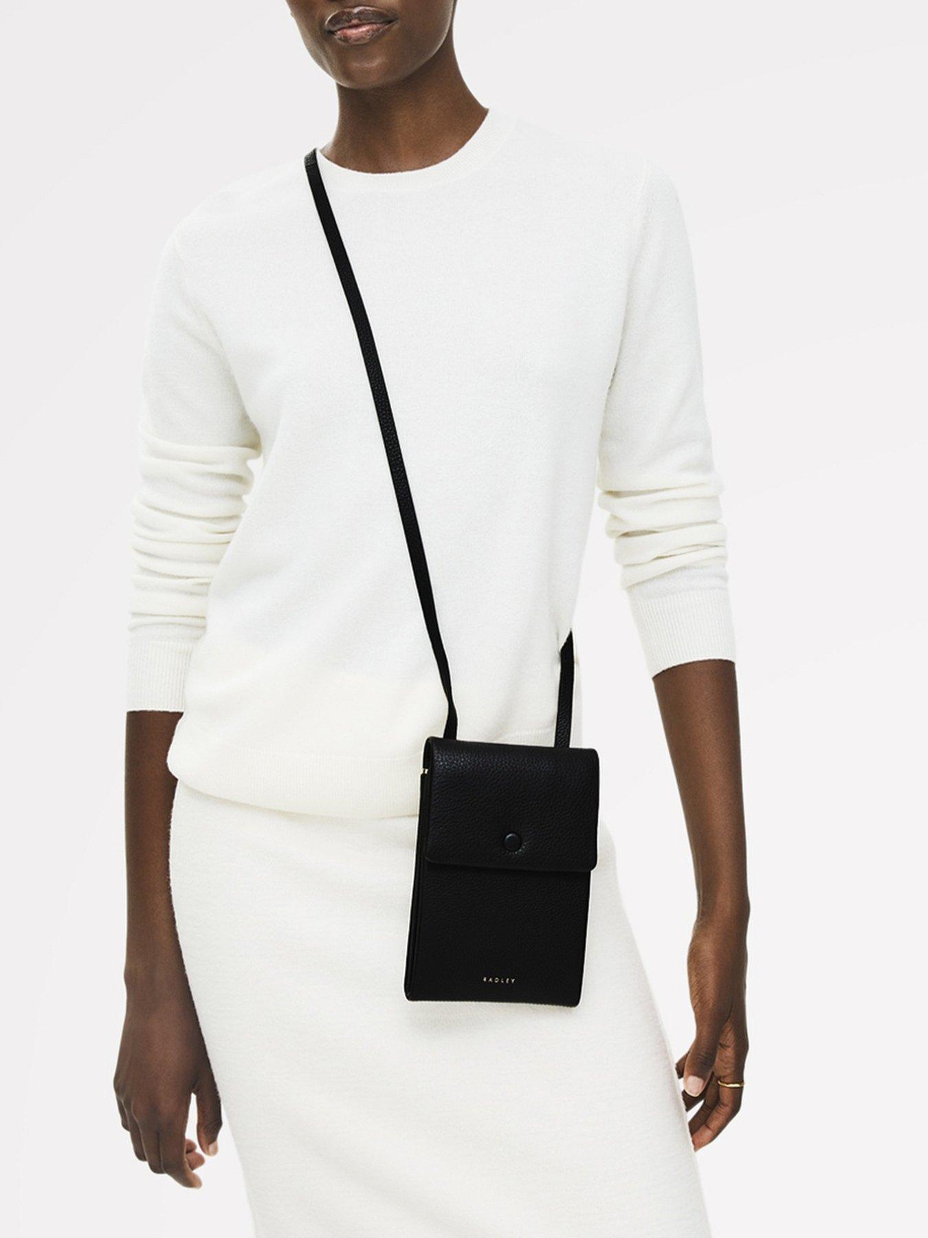 Radley Mallow Street Medium Leather Phone Crossbody Bag - Black