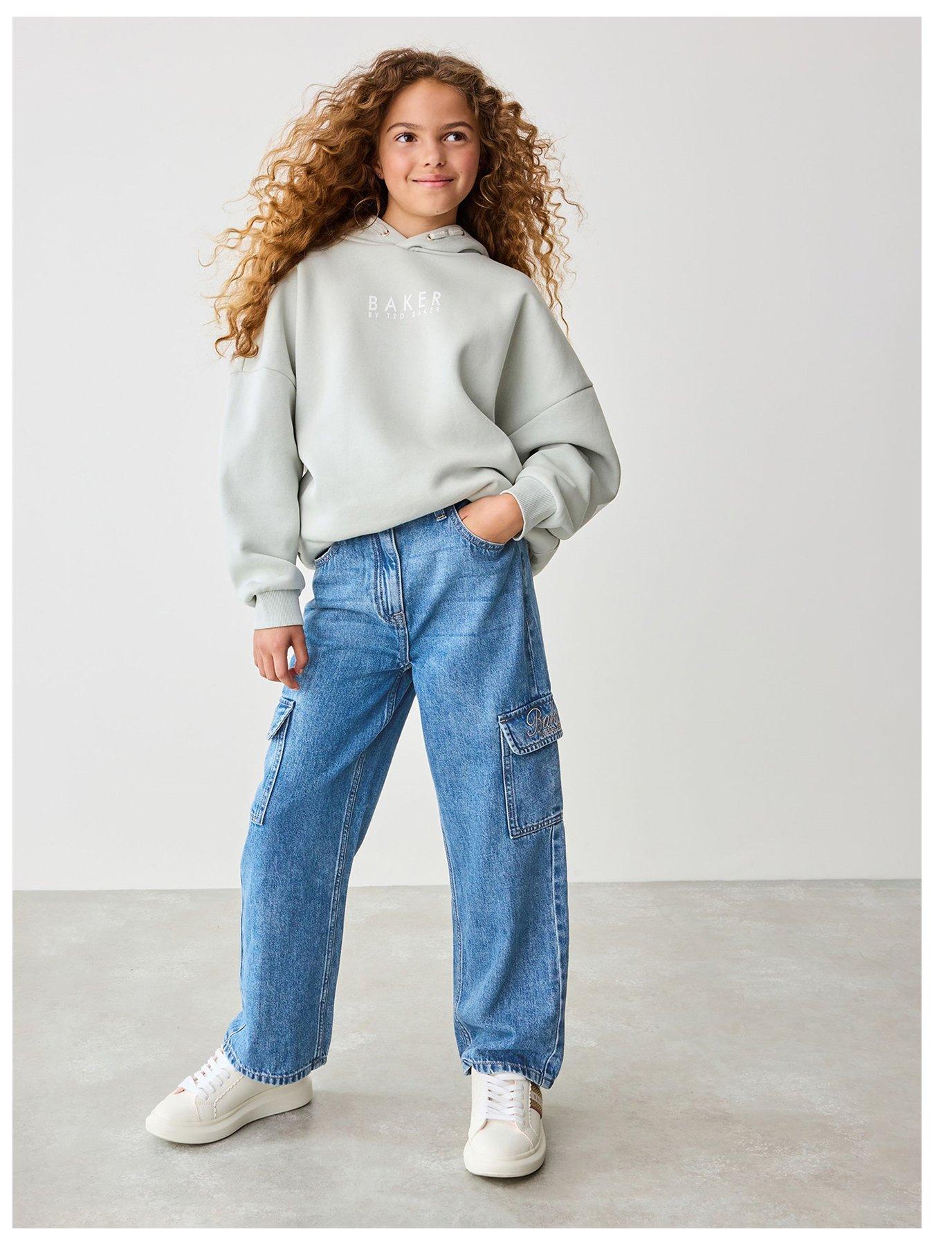 undefined Girls Cargo Jeans - Blue