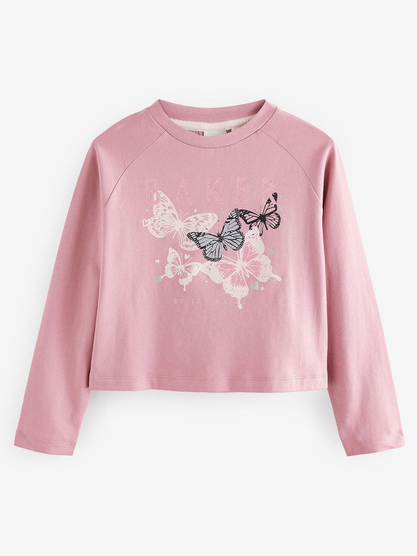  image of ted-baker-girls-3-pack-long-sleeve-t-shirts-multi