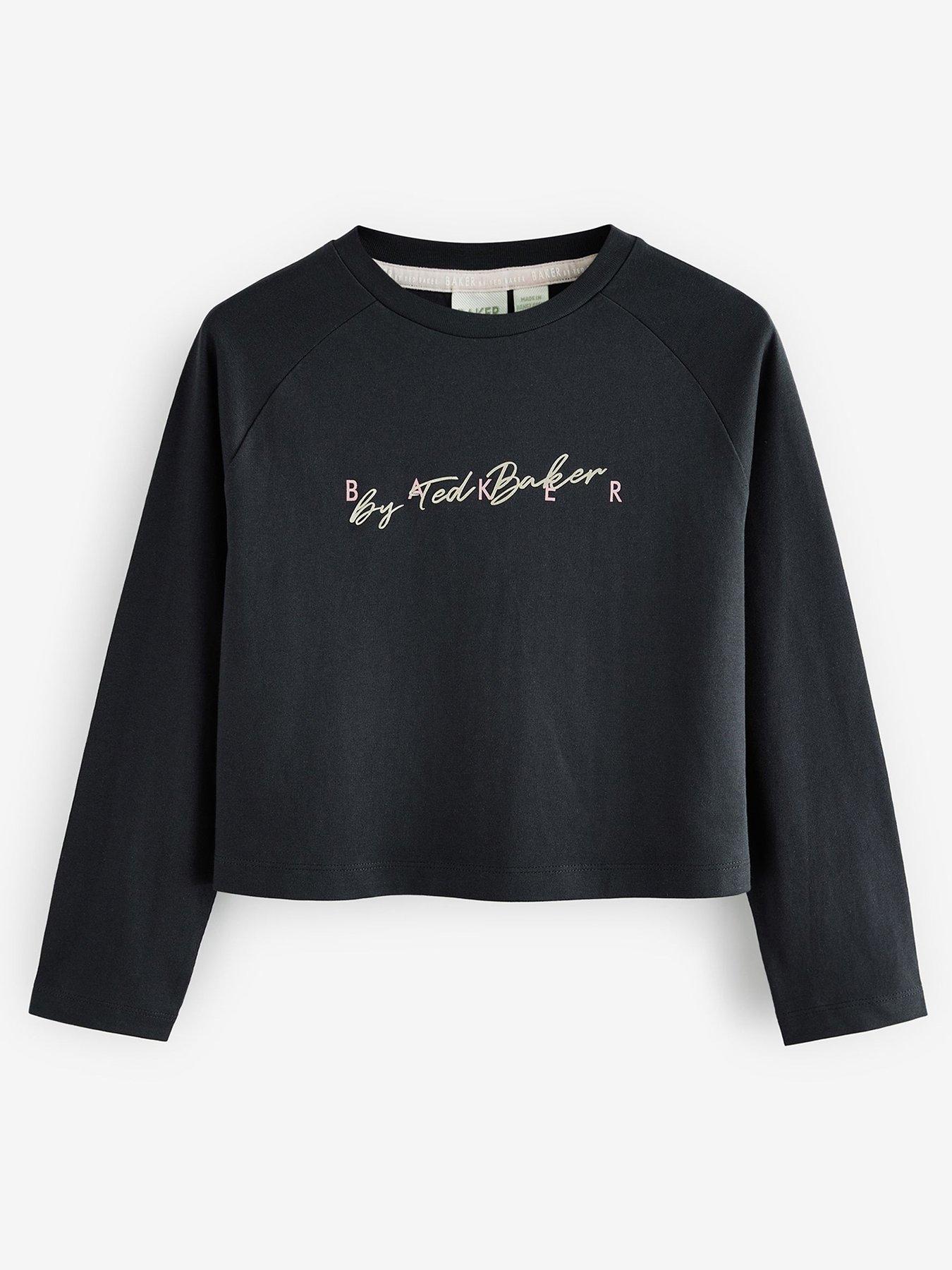  image of ted-baker-girls-3-pack-long-sleeve-t-shirts-multi