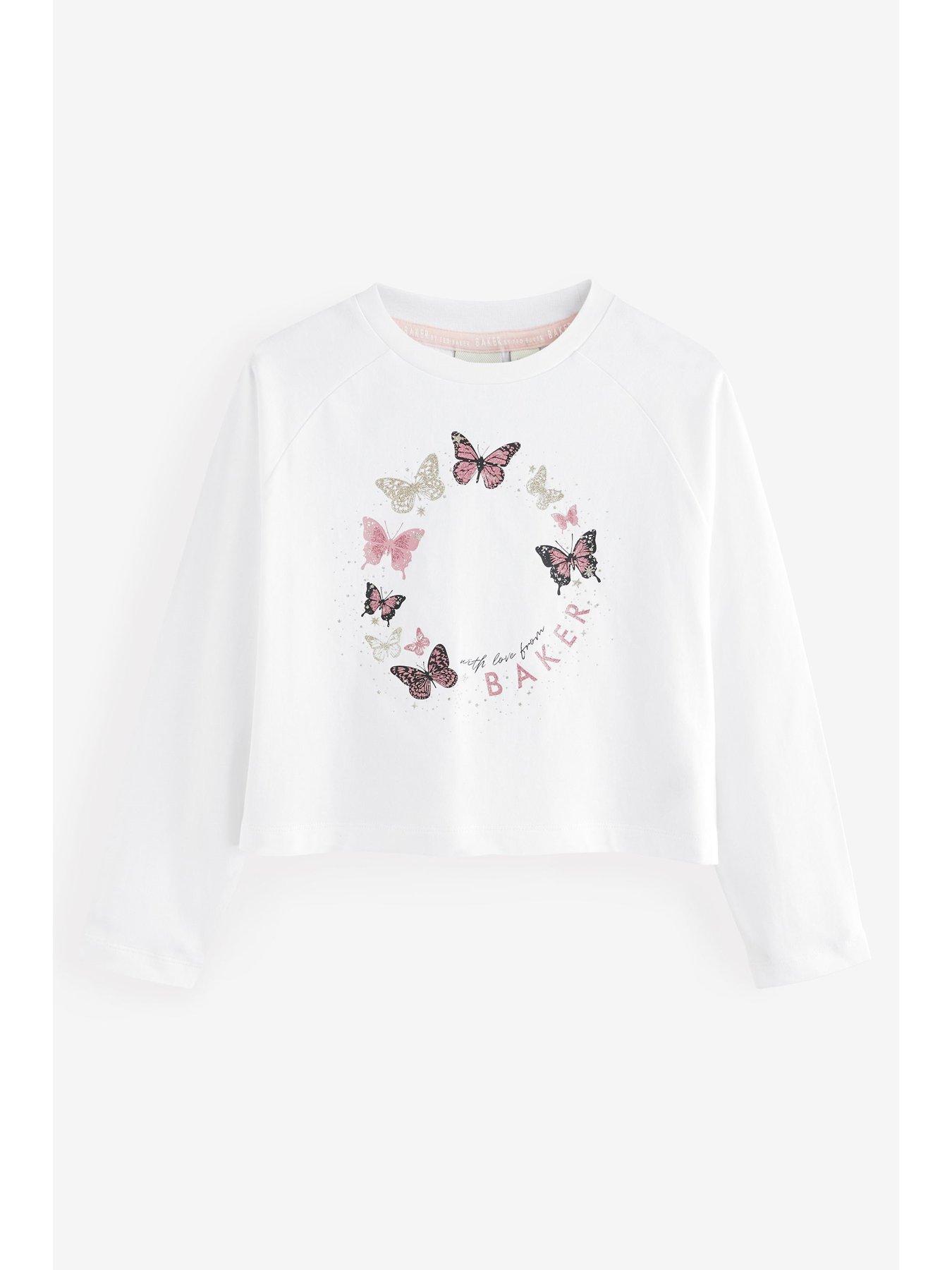  image of ted-baker-girls-3-pack-long-sleeve-t-shirts-multi