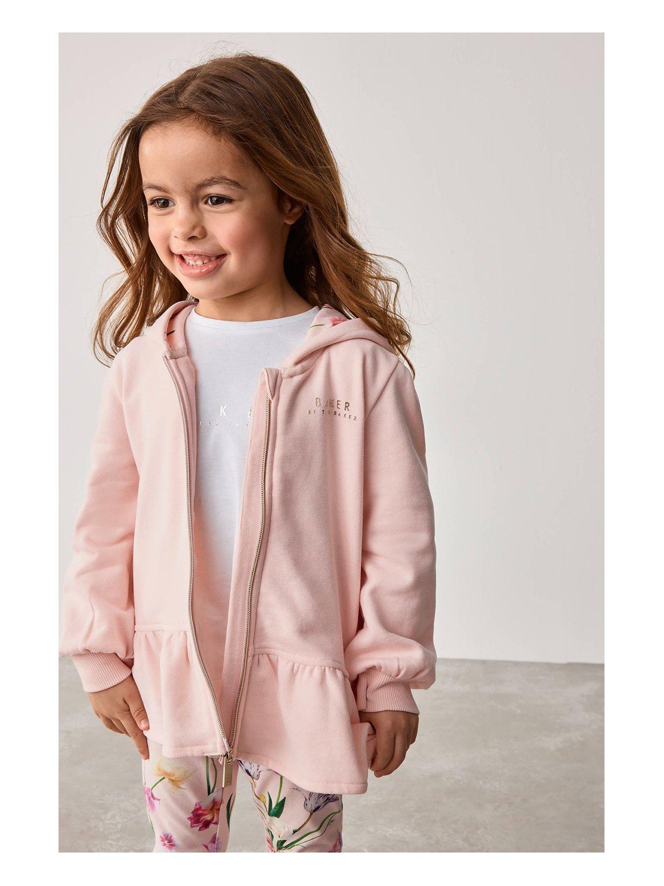  image of ted-baker-girls-3-piece-peplum-hem-top-legging-jacket-set