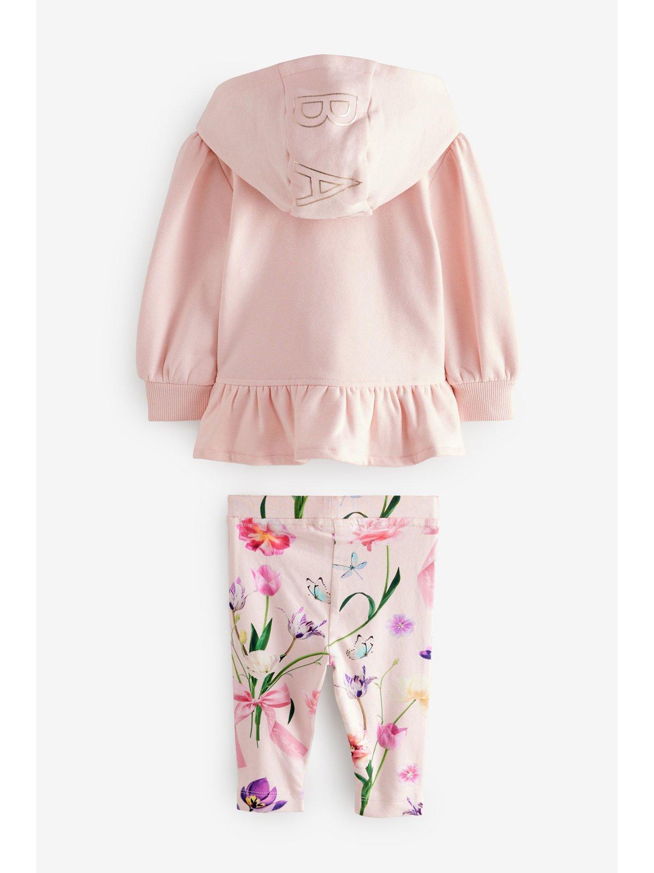  image of ted-baker-girls-3-piece-peplum-hem-top-legging-jacket-set