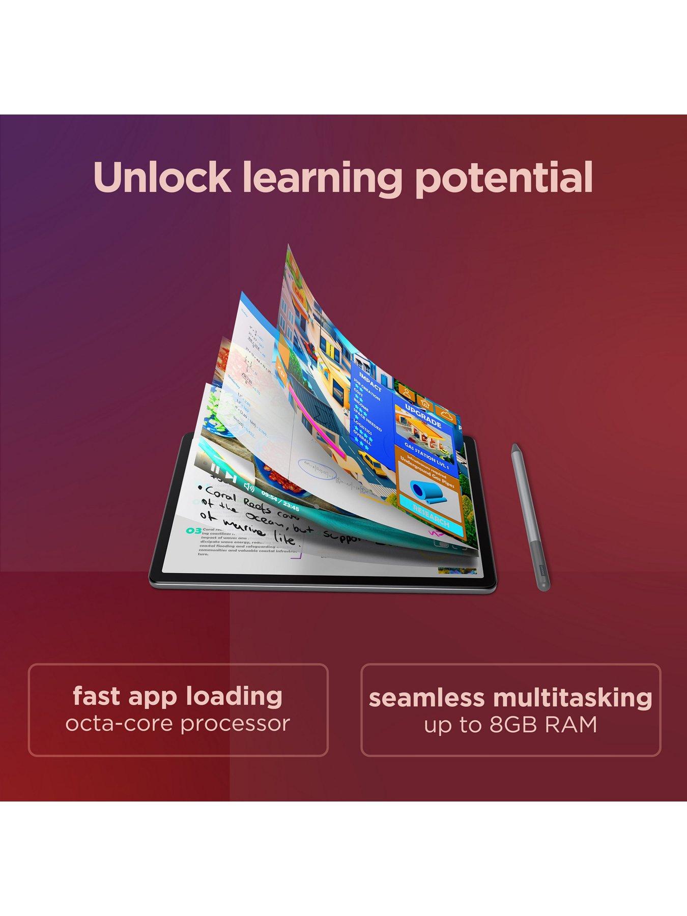 Image 4 of 6 of Lenovo Tab M11 Tablet with Pen -&nbsp;11in FHD,&nbsp;4GB RAM,&nbsp;128GB Storage&nbsp;- Luna Grey