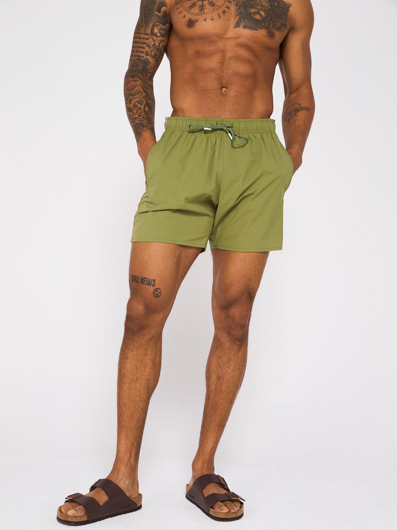  image of boss-iconic-swim-shorts-green