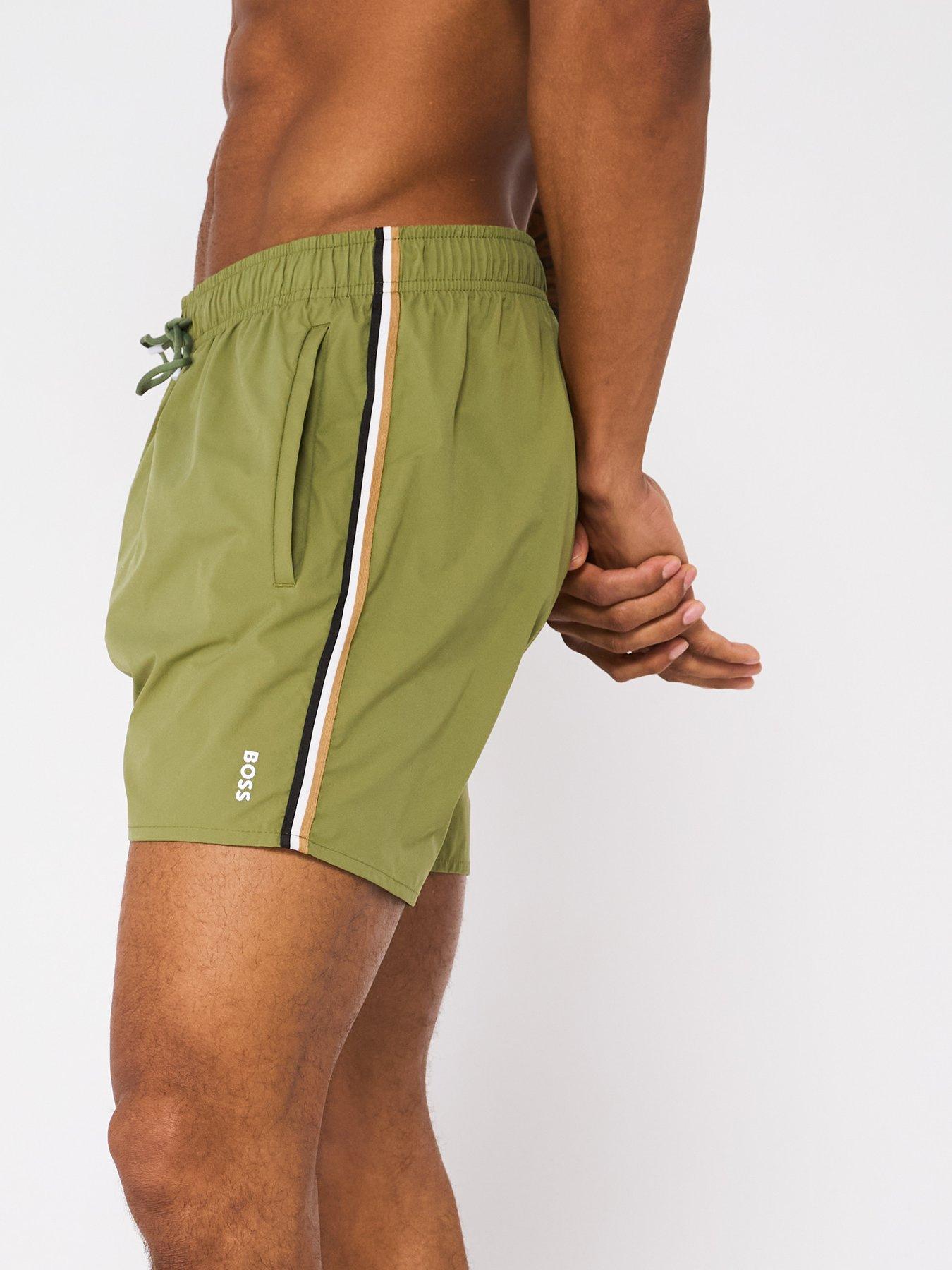  image of boss-iconic-swim-shorts-green