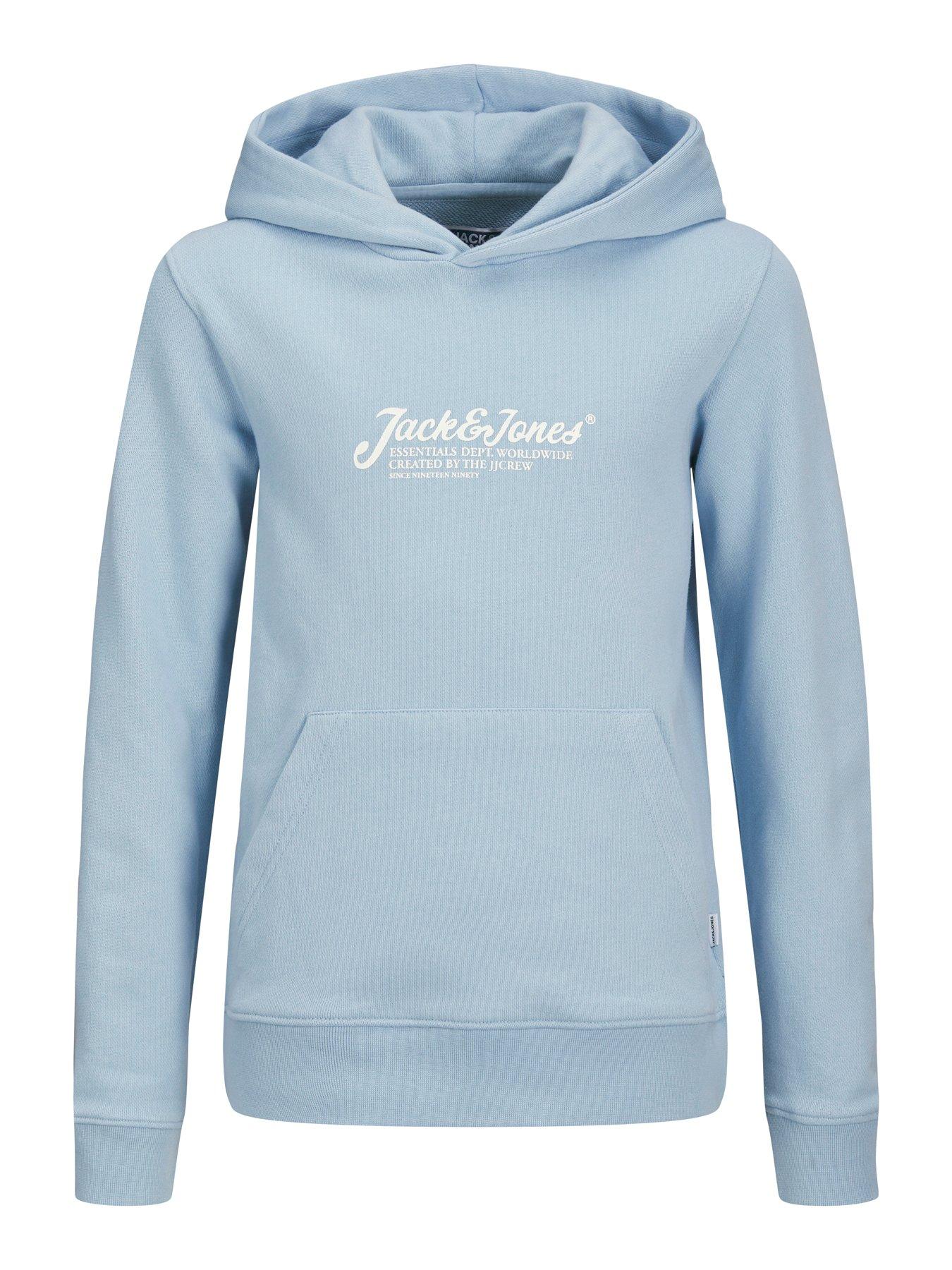  image of jack-jones-junior-boys-beau-hoodie-t-shirt-and-shorts-set-chambray-blue