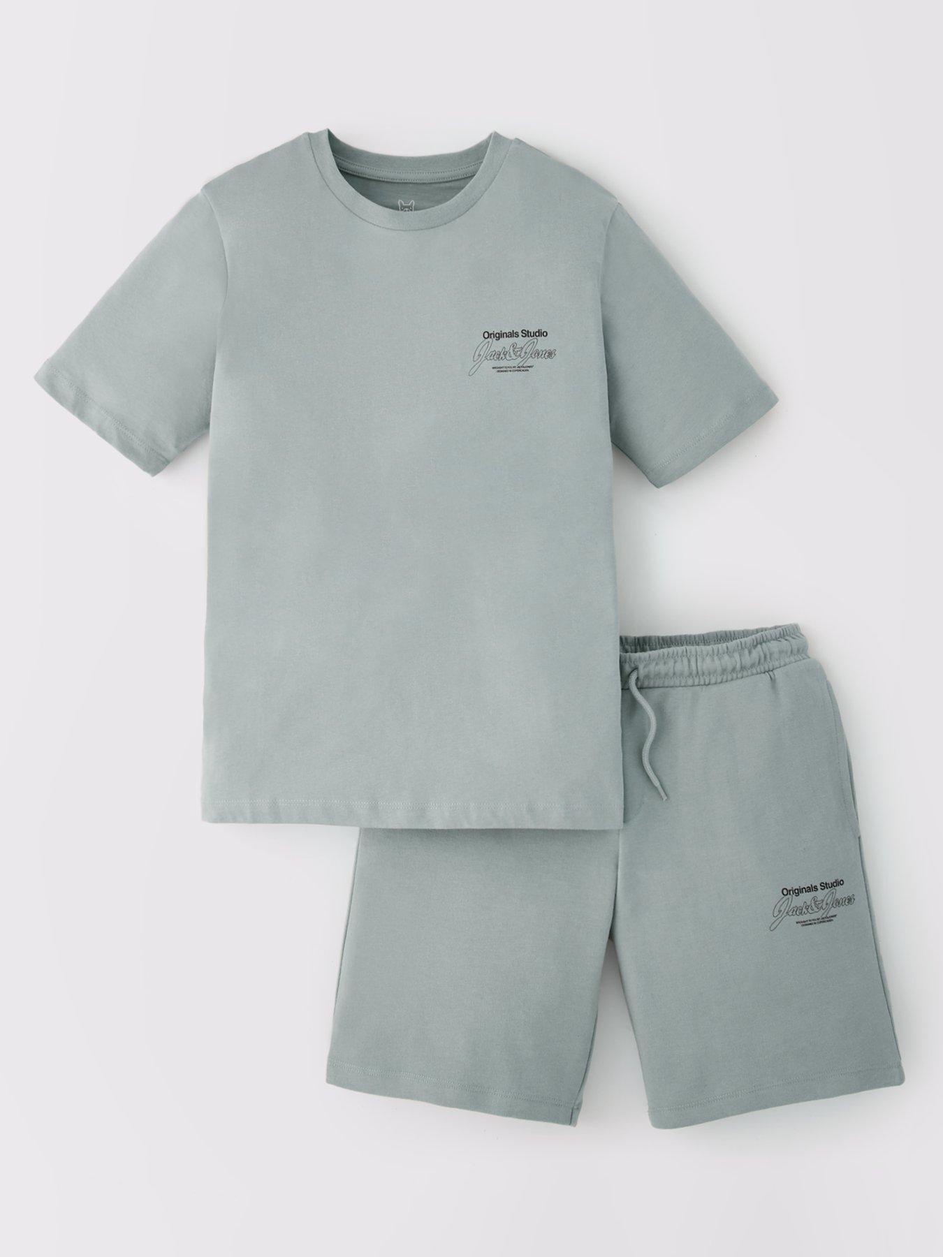 jack-jones-junior-boys-niko-t-shirt-shorts-set-iceberg-green