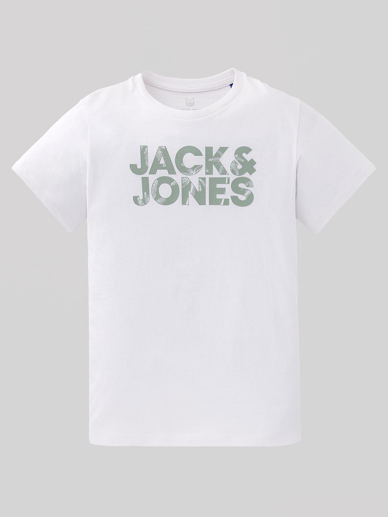  image of jack-jones-junior-boys-2-pack-floral-brand-t-shirts-multi