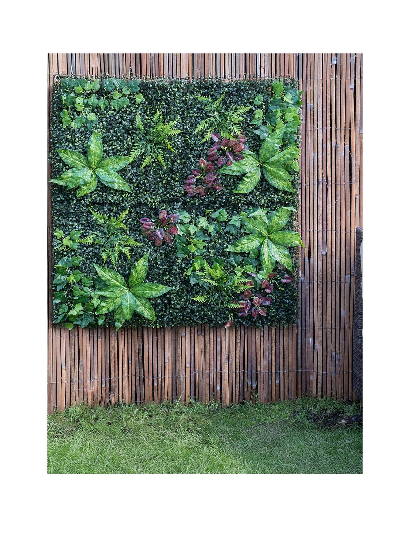 undefined OUTDOOR 100x100cm Artificial Living Wall Panel - Mixed Foliage