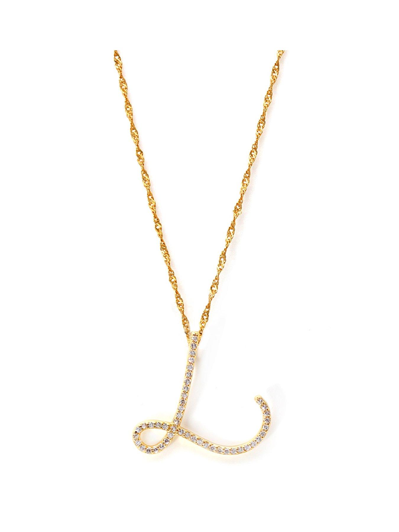 Say It With Luxe CZ Initial Necklace - Yellow Gold