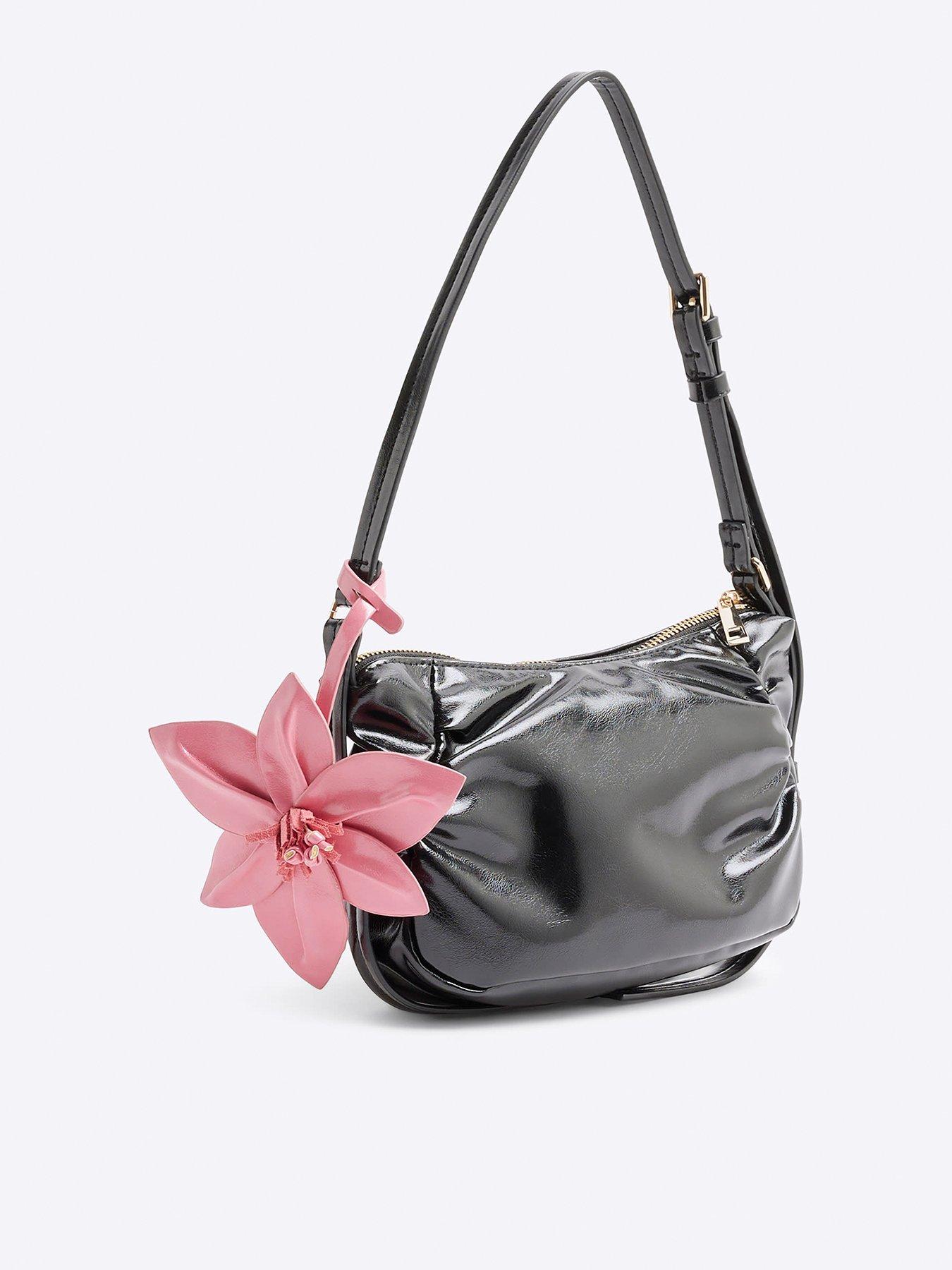  image of river-island-bean-shoulder-bag-black