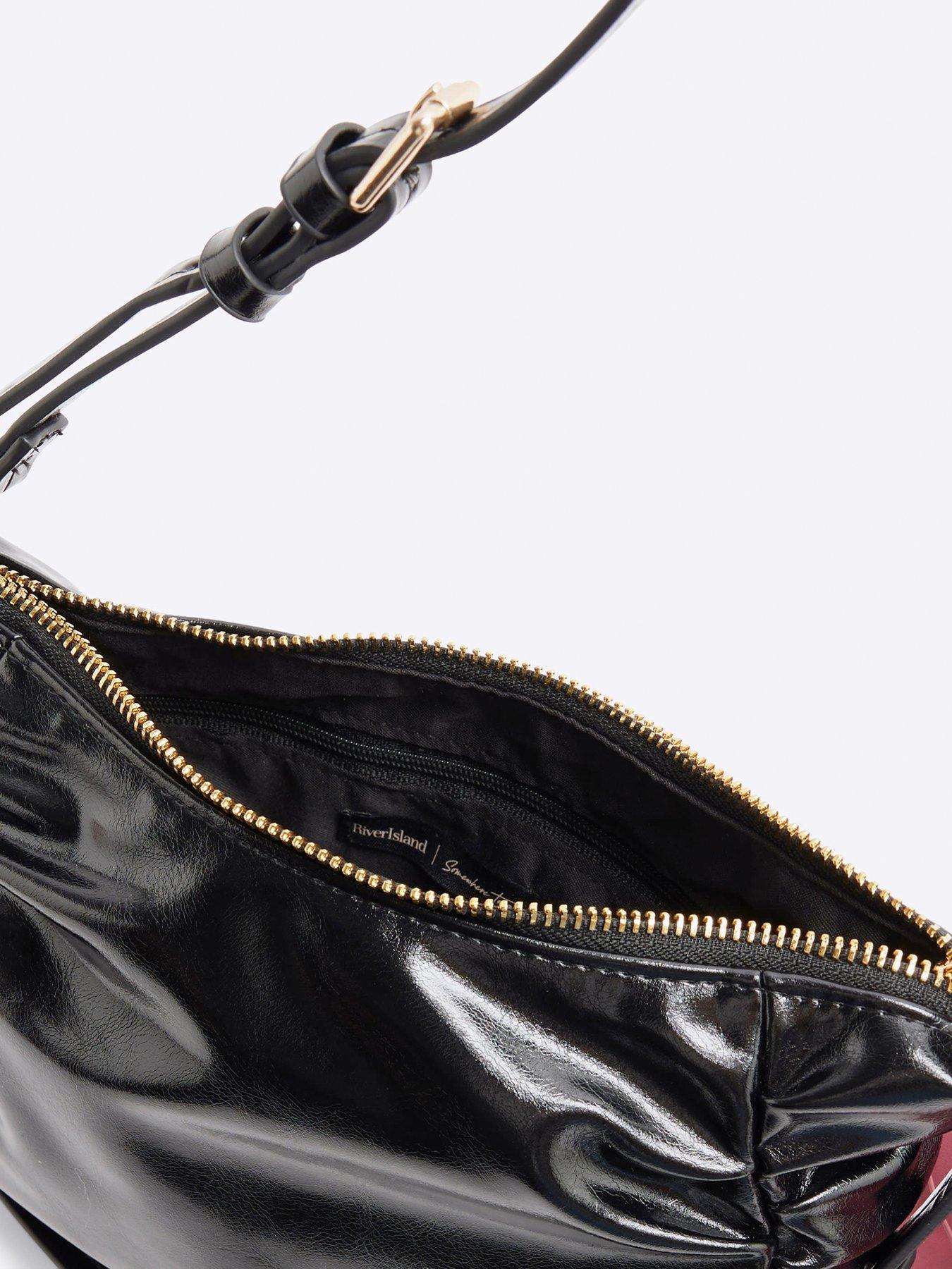  image of river-island-bean-shoulder-bag-black