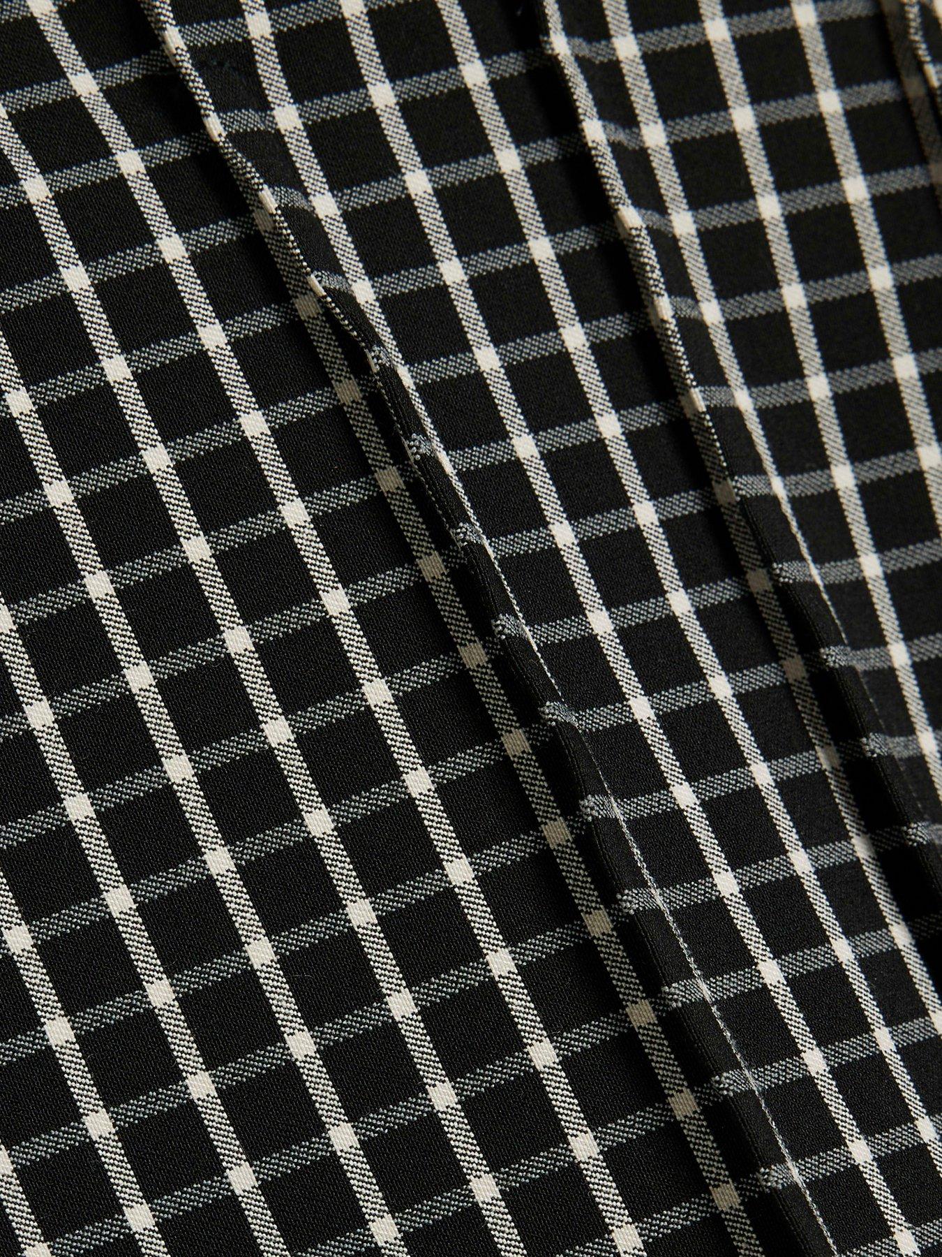  image of river-island-pintuck-check-benegline-top-black