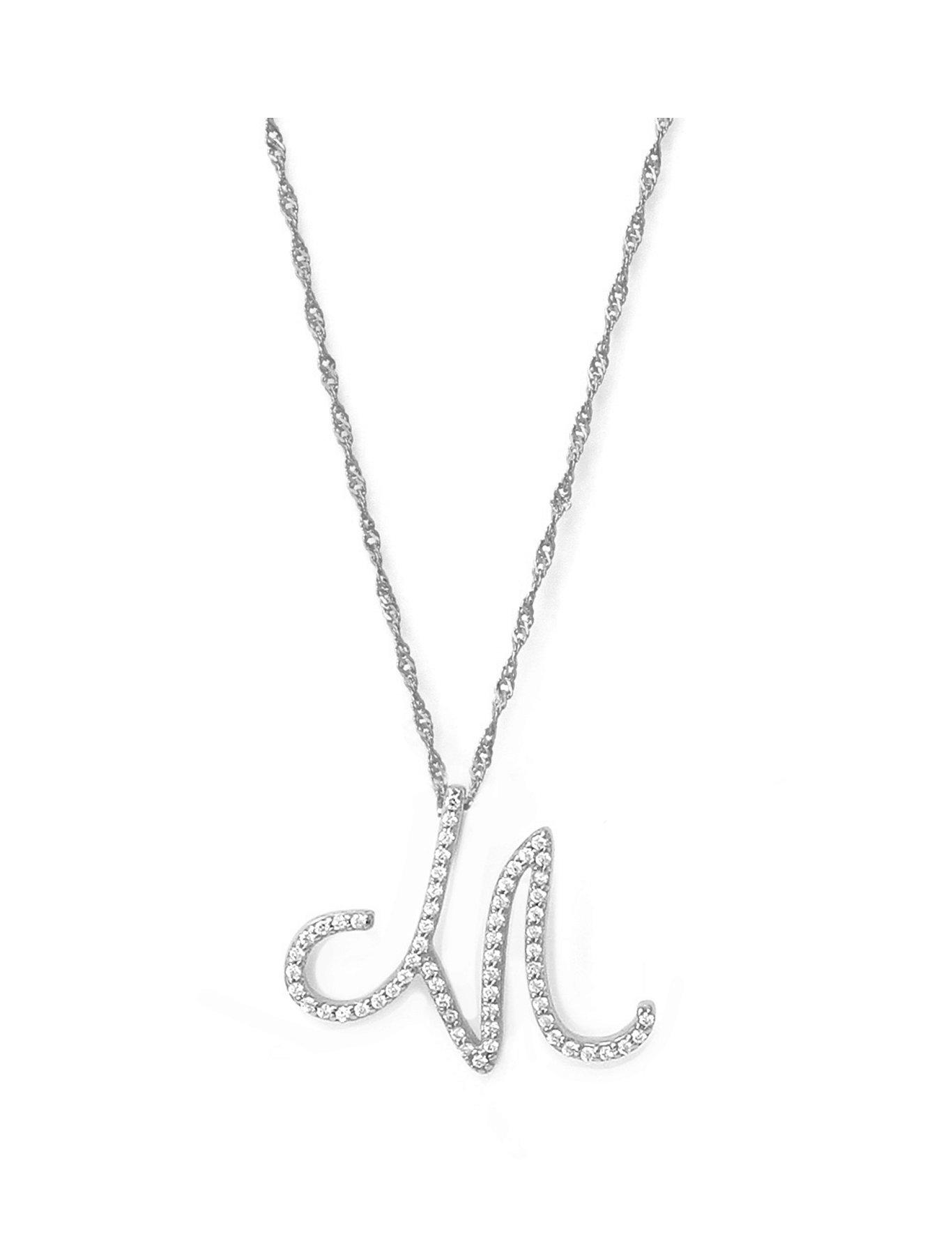 Say It With Luxe CZ Initial Necklace - Silver