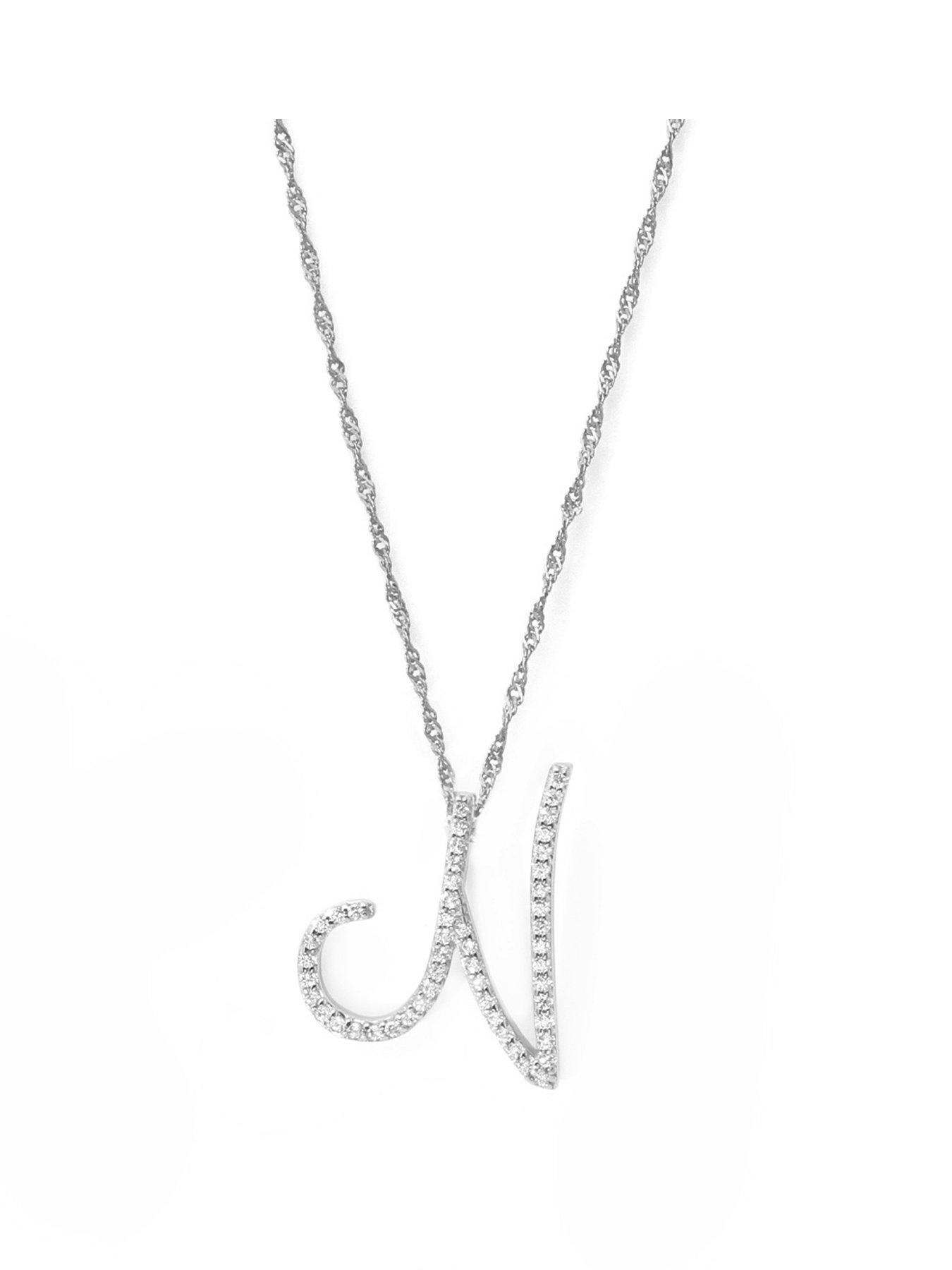 Say It With Luxe CZ Initial Necklace - Silver