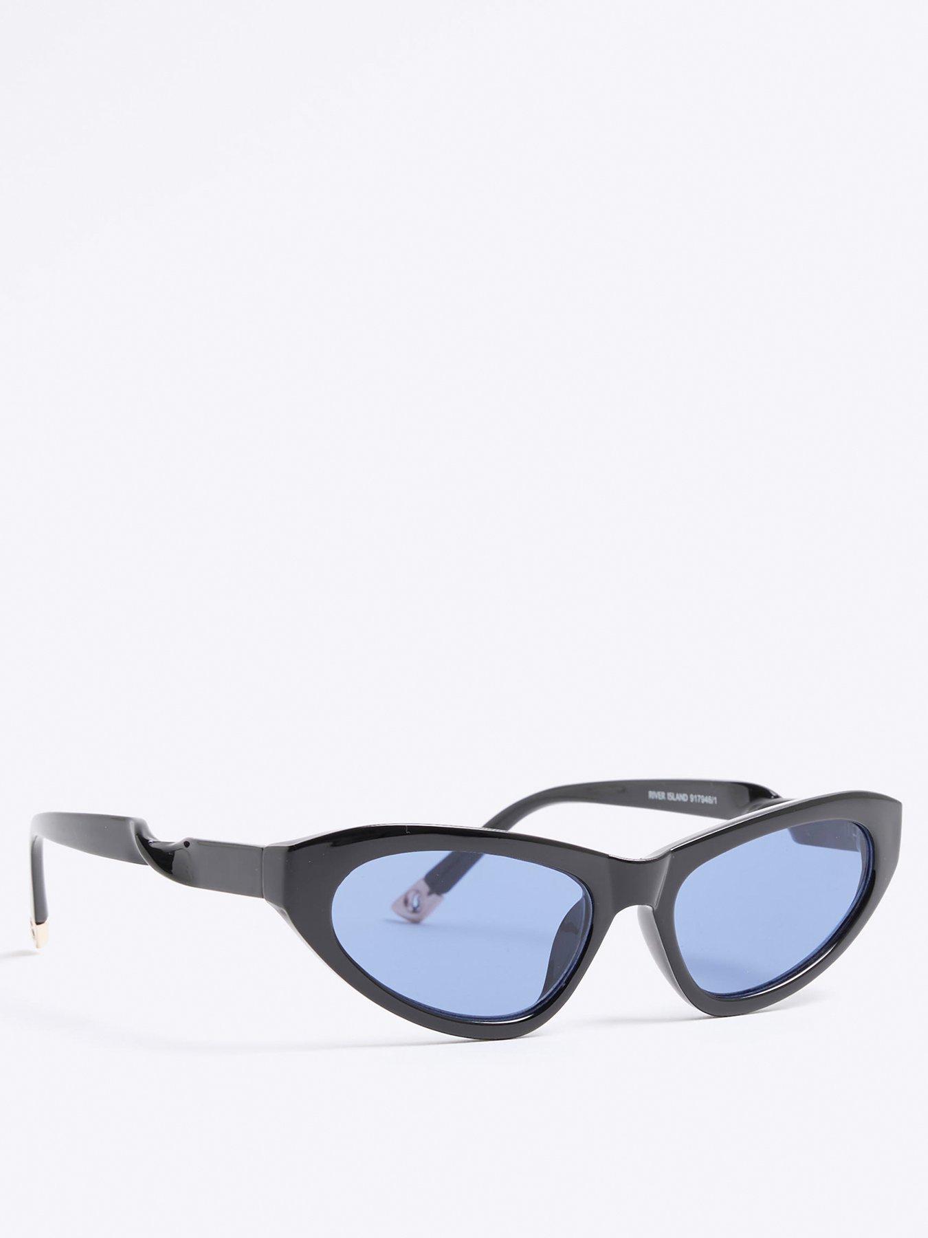  image of river-island-twist-temple-slim-cateye-black
