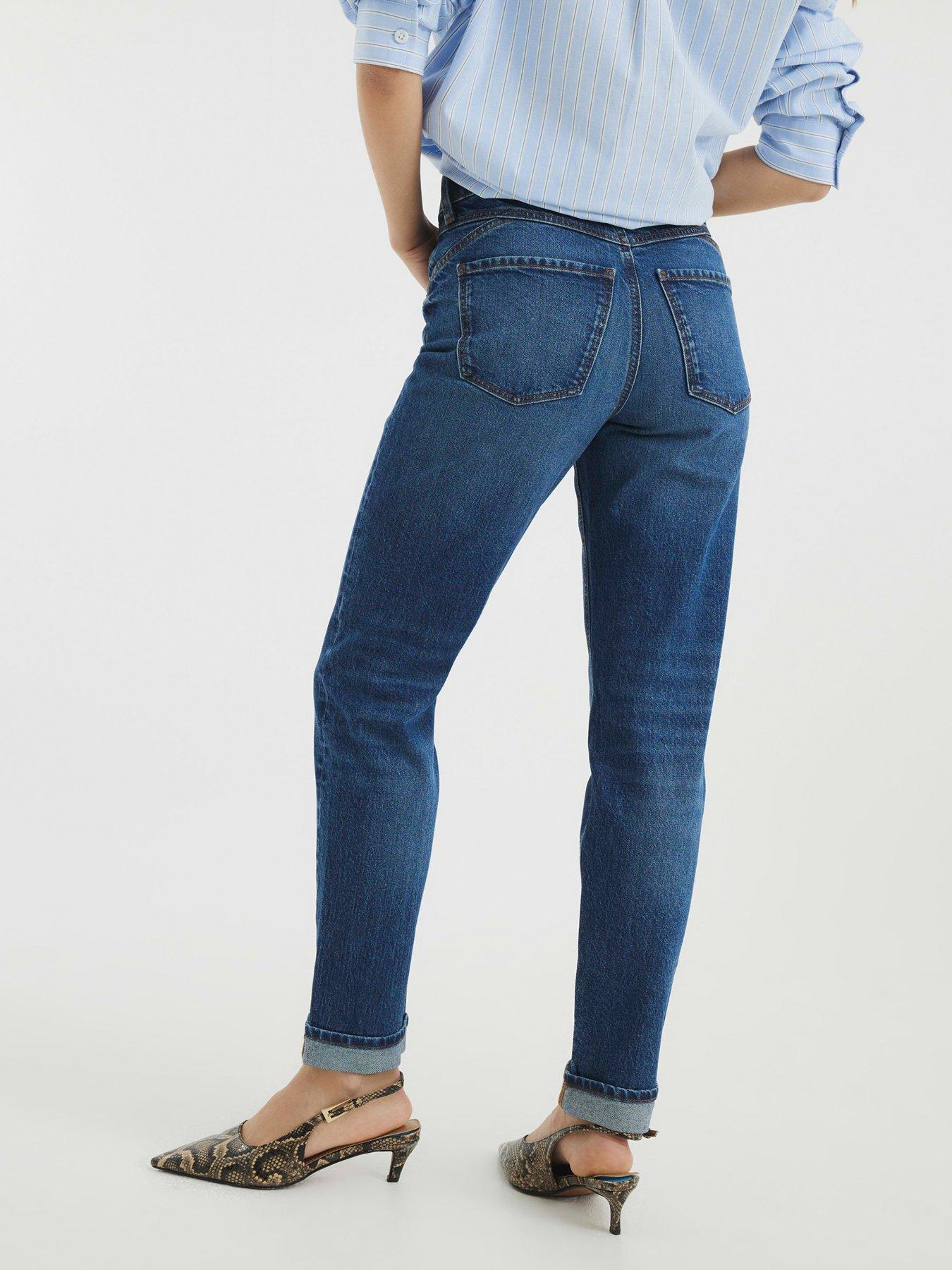  image of river-island-mom-sculpt-jean-dark-denim