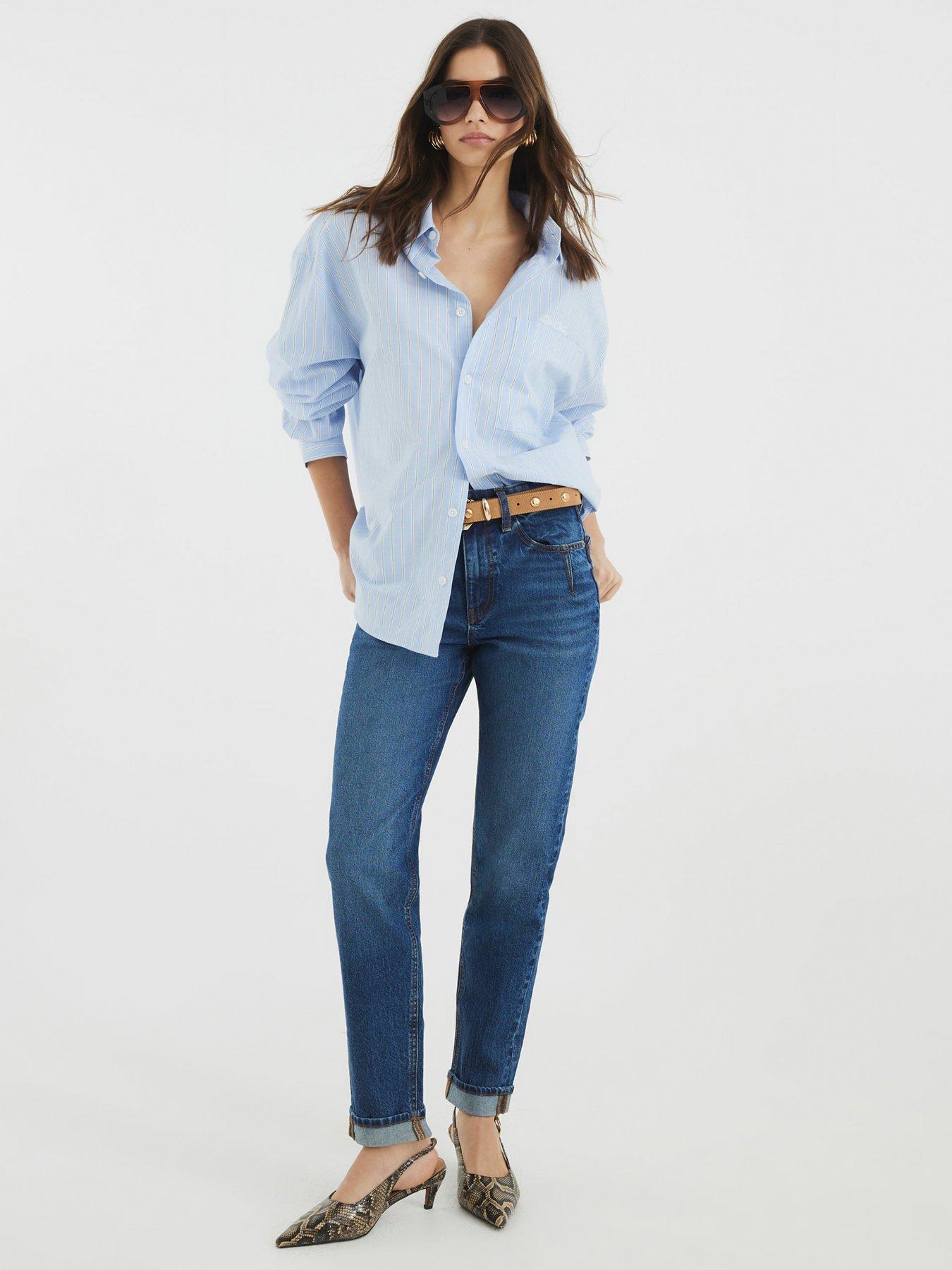  image of river-island-mom-sculpt-jean-dark-denim