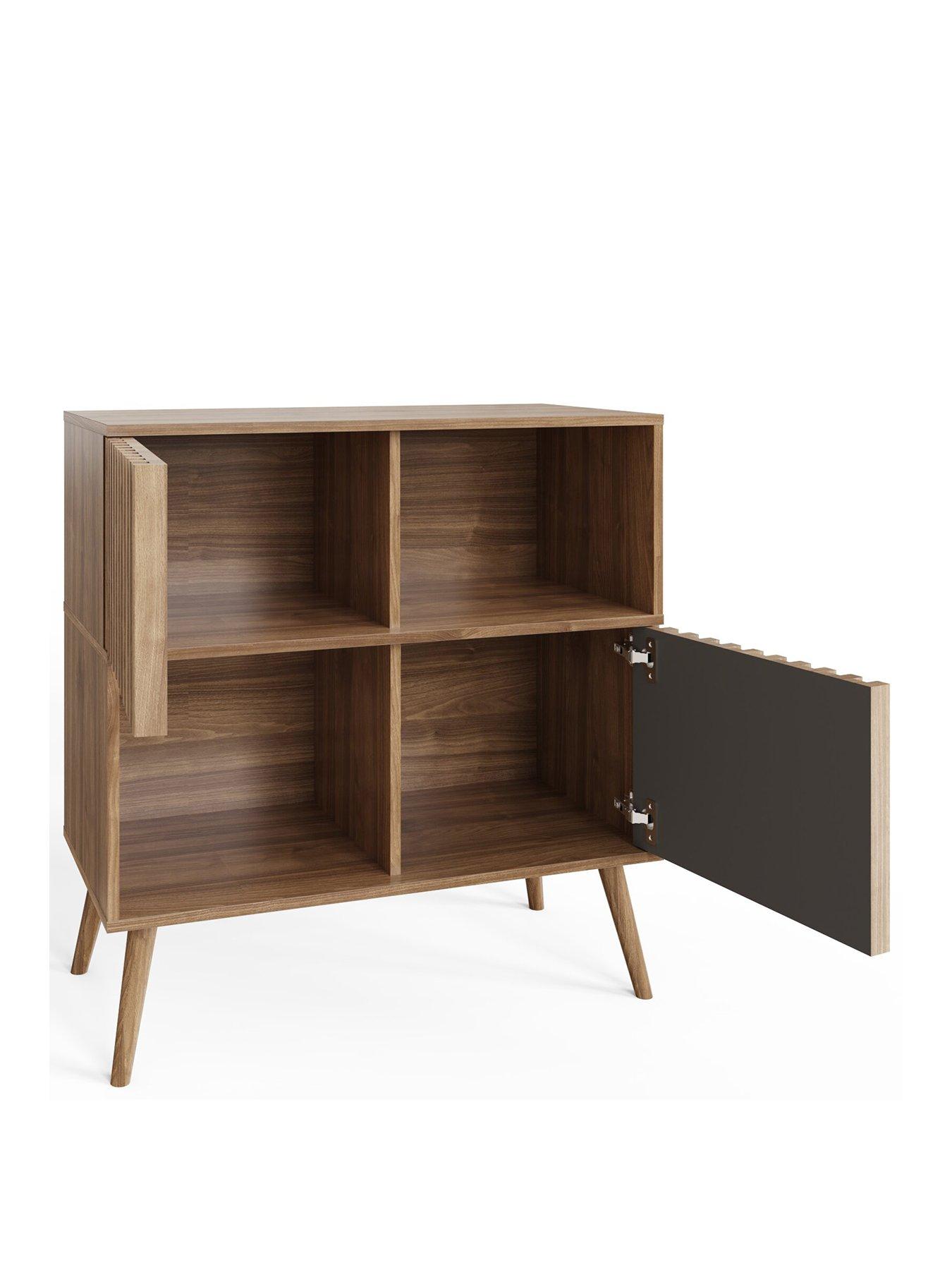  image of gfw-rowen-2-doornbspcompact-sideboard-oakblack-fscreg-certified