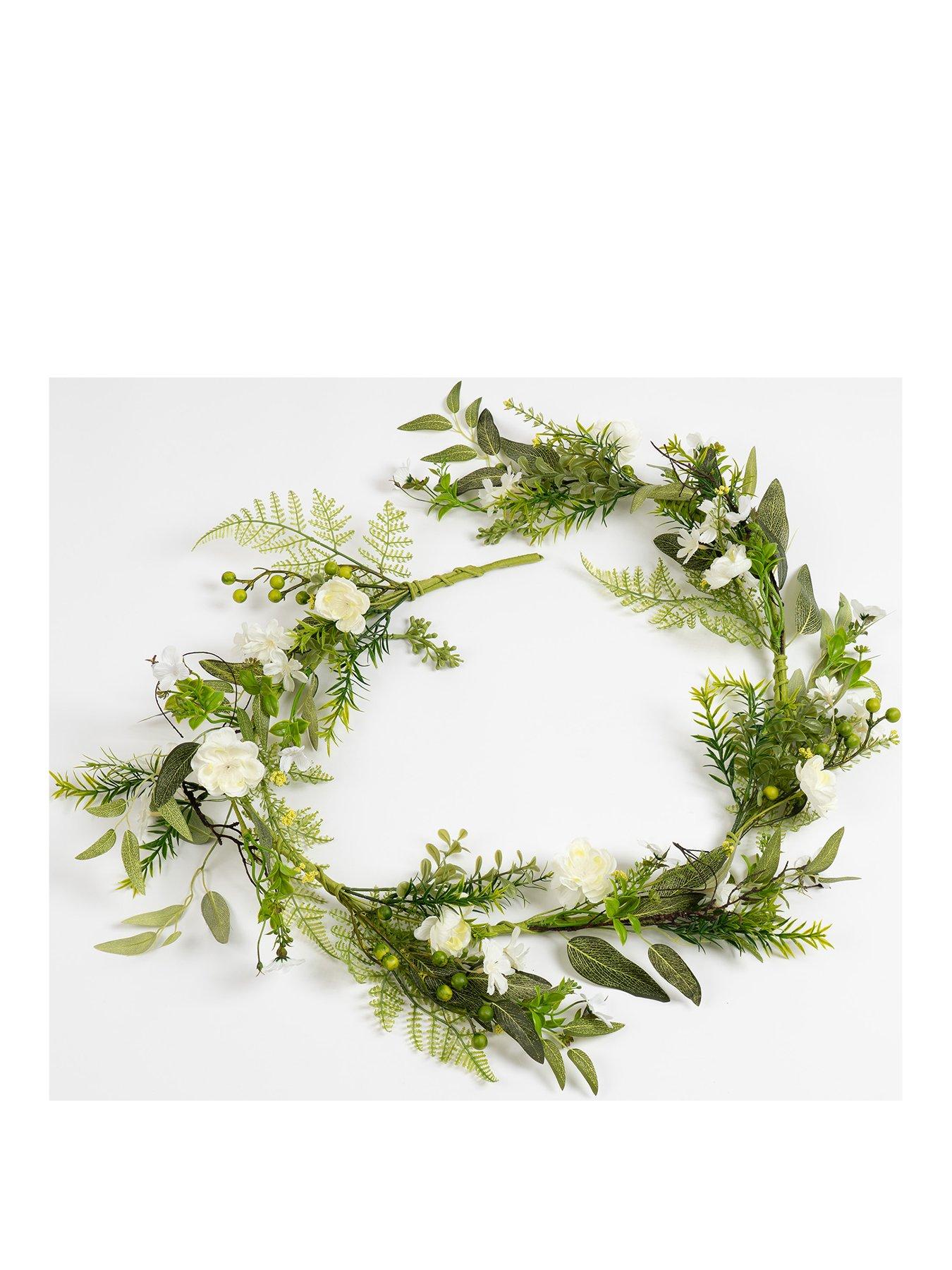  image of scottish-everlastings-150cm-artificial-white-floral-daisy-garland