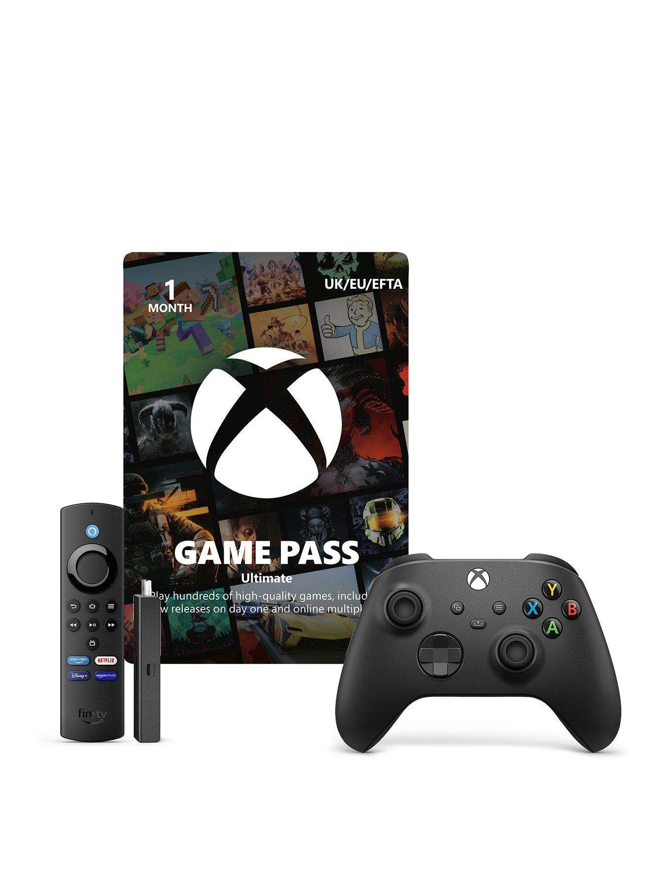 Xbox Gaming Bundle – Fire TV stick 4K, Xbox Wireless Controller  &  1 Month Game Pass Ultimate