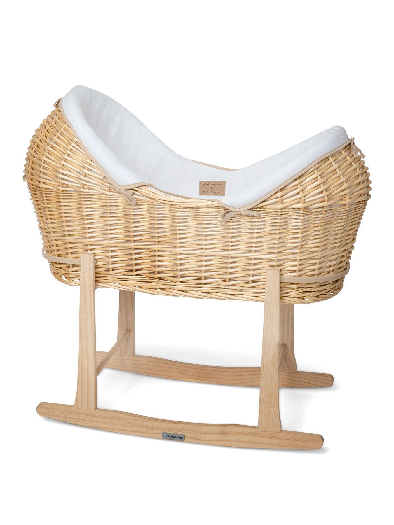  image of clair-de-lune-natural-pod-white-with-rocking-stand