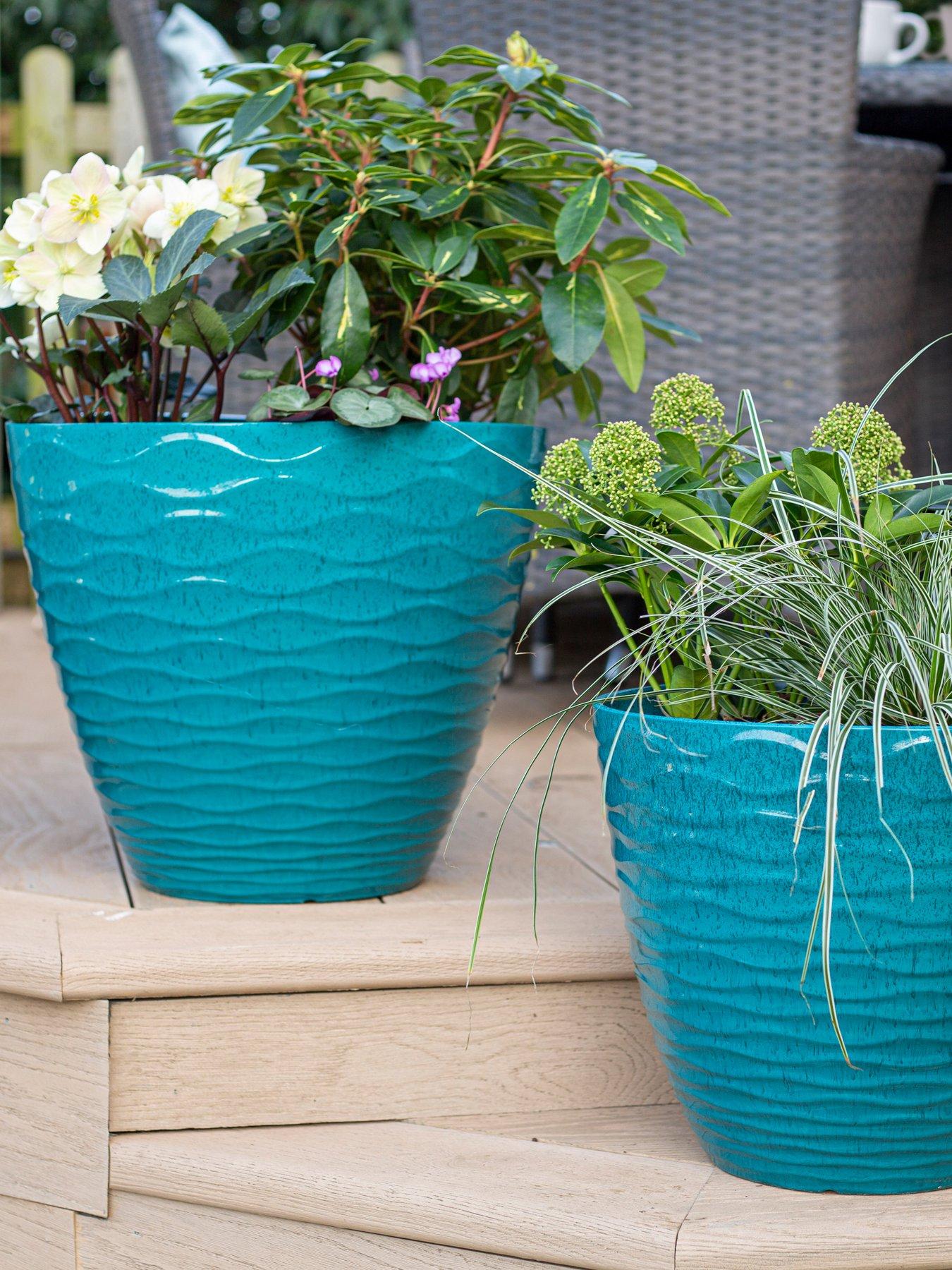 Image 4 of 7 of La Hacienda Windermere Planter -&nbsp;Teal (38cm)