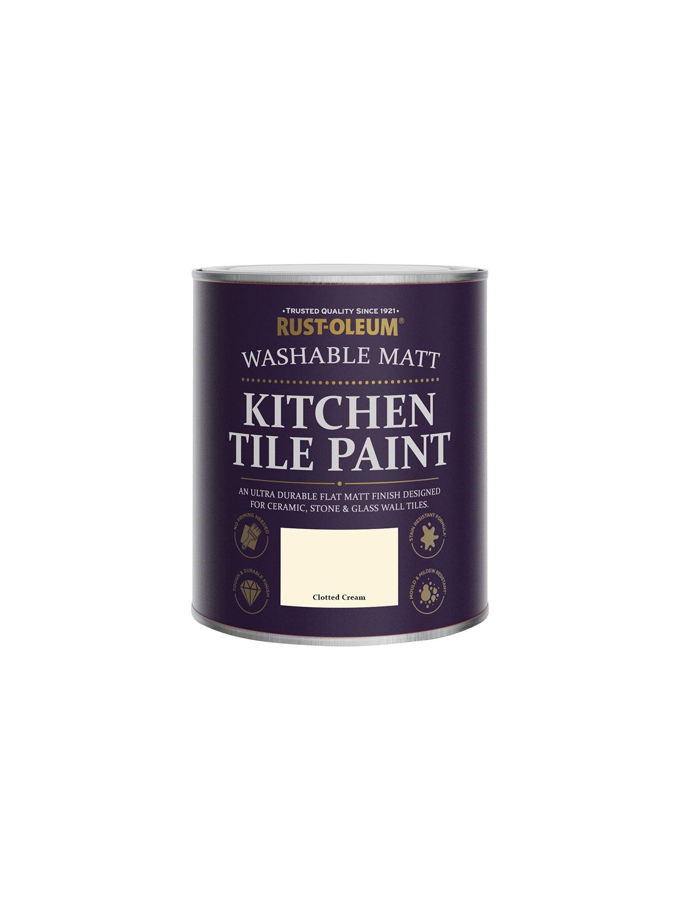 Image 5 of 5 of Rust-Oleum Kitchen Tile Paint Clotted Cream Matt 750ml