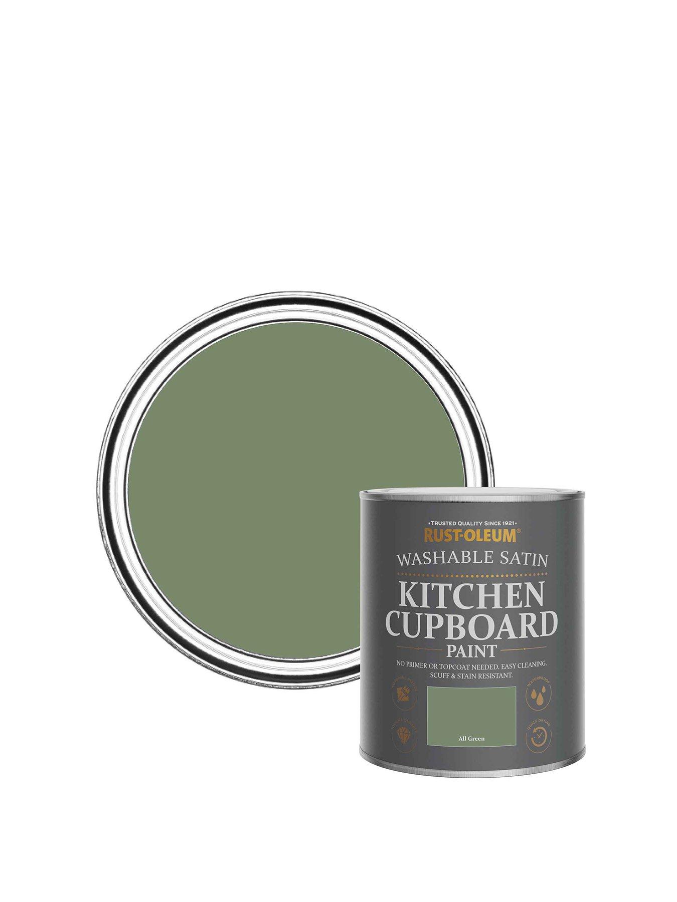 Image 1 of 5 of Rust-Oleum Washable Satin Finish Kitchen Cupboard Paint in All Green