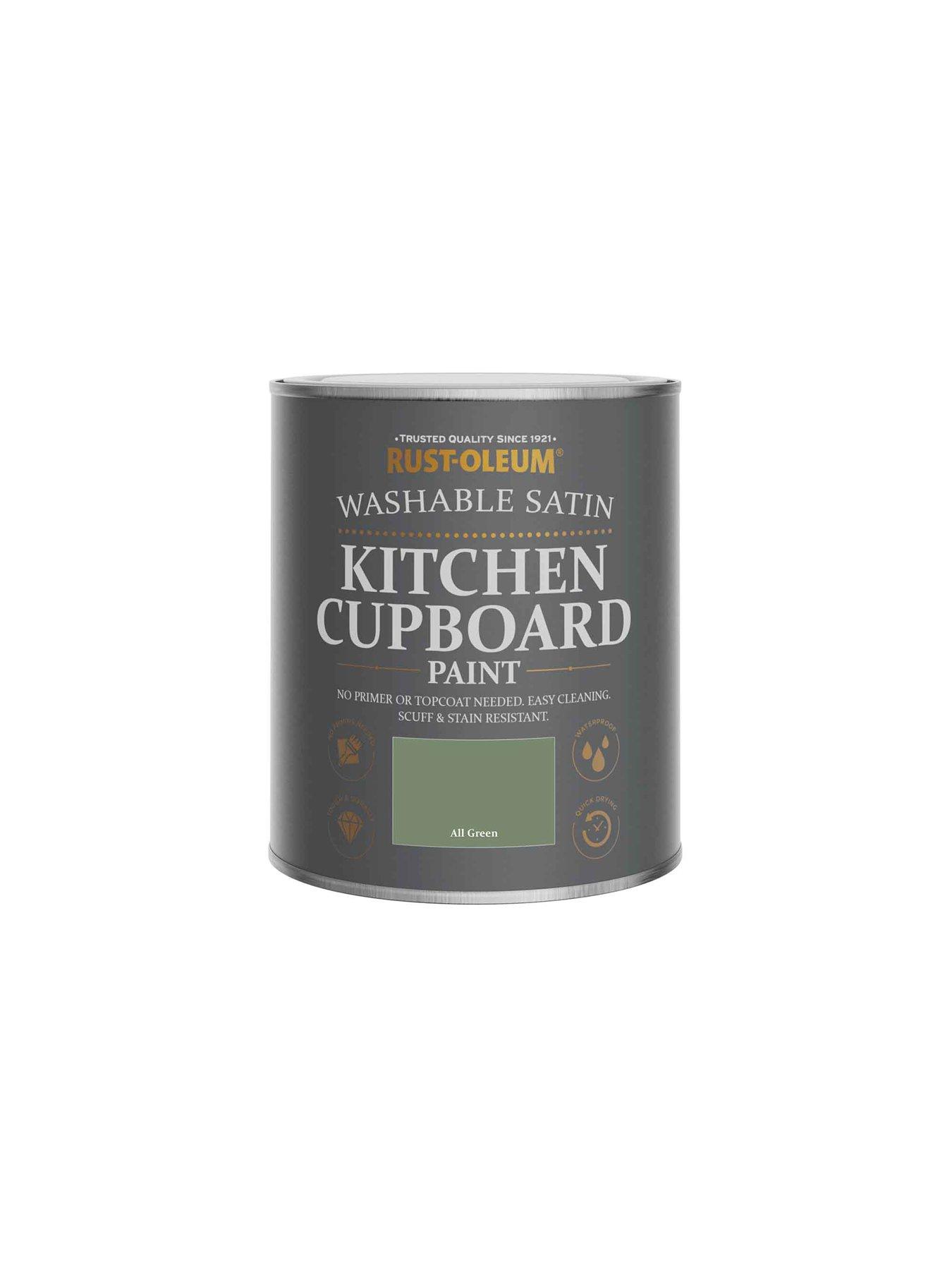 Image 5 of 5 of Rust-Oleum Washable Satin Finish Kitchen Cupboard Paint in All Green