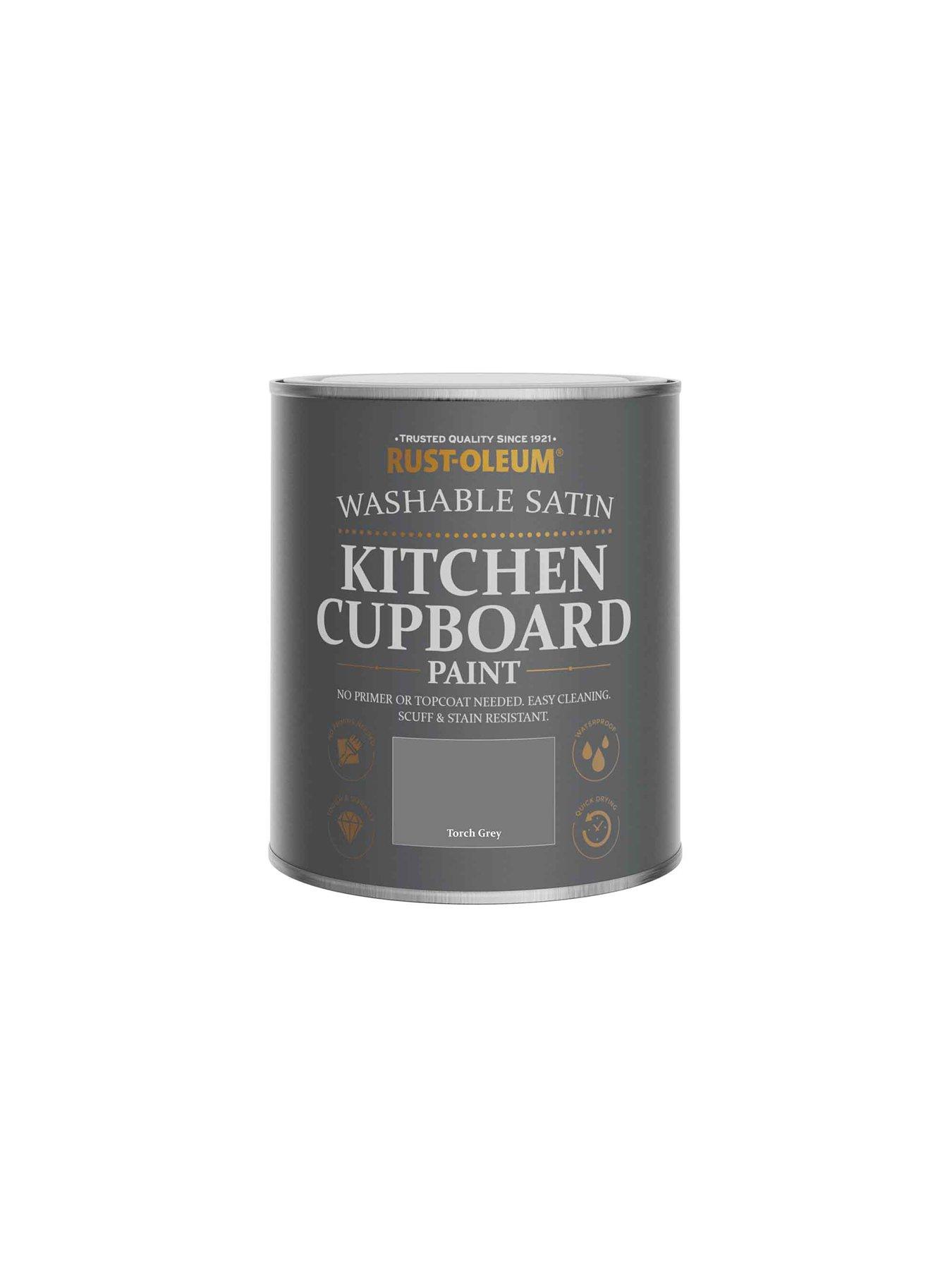 Image 5 of 5 of Rust-Oleum Kitchen Cupboard Paint Torch Grey Satin 750ml