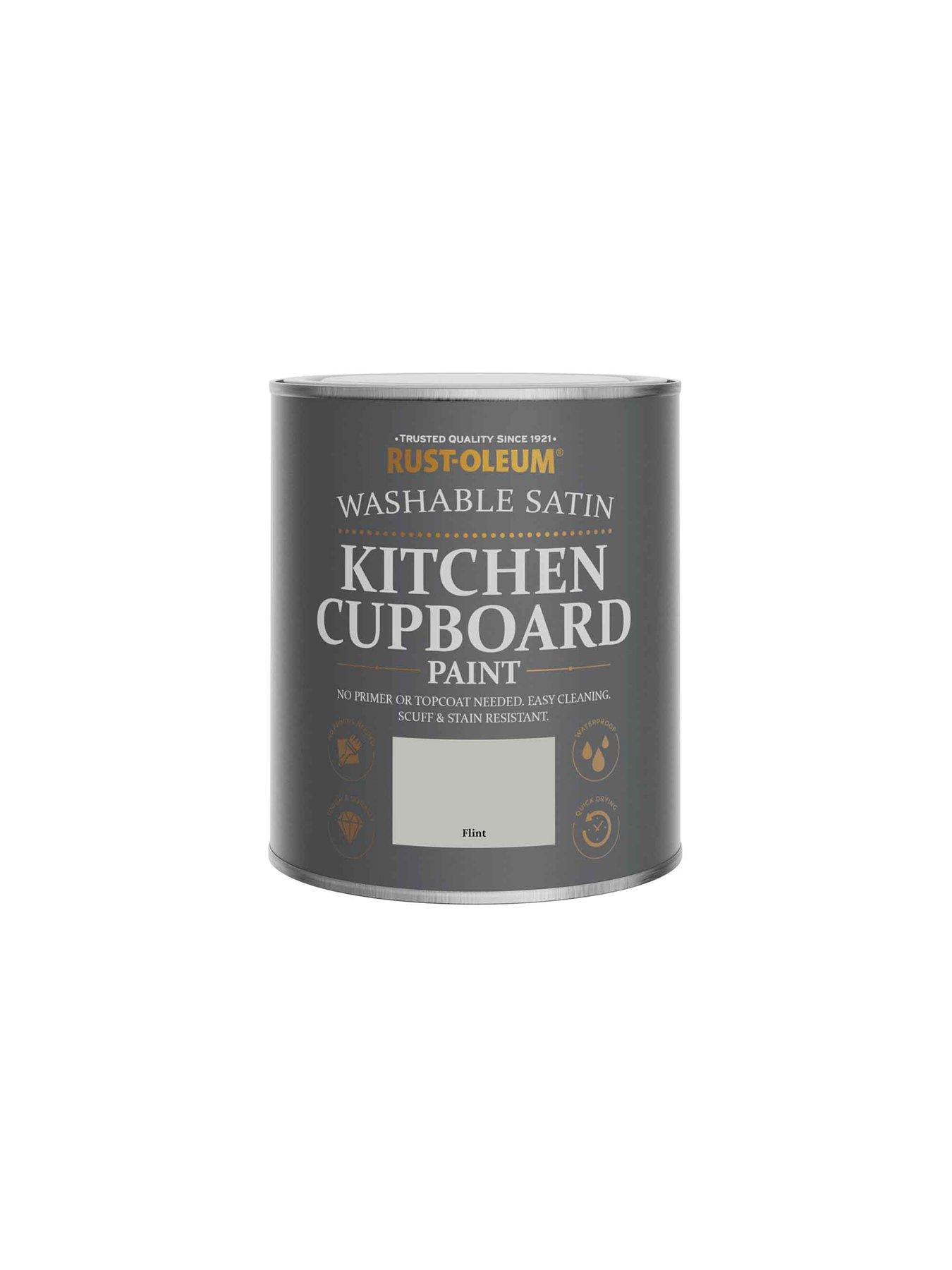 Image 5 of 5 of Rust-Oleum Washable Satin Finish Kitchen Cupboard Paint in Flint &ndash; 750 ml Tin
