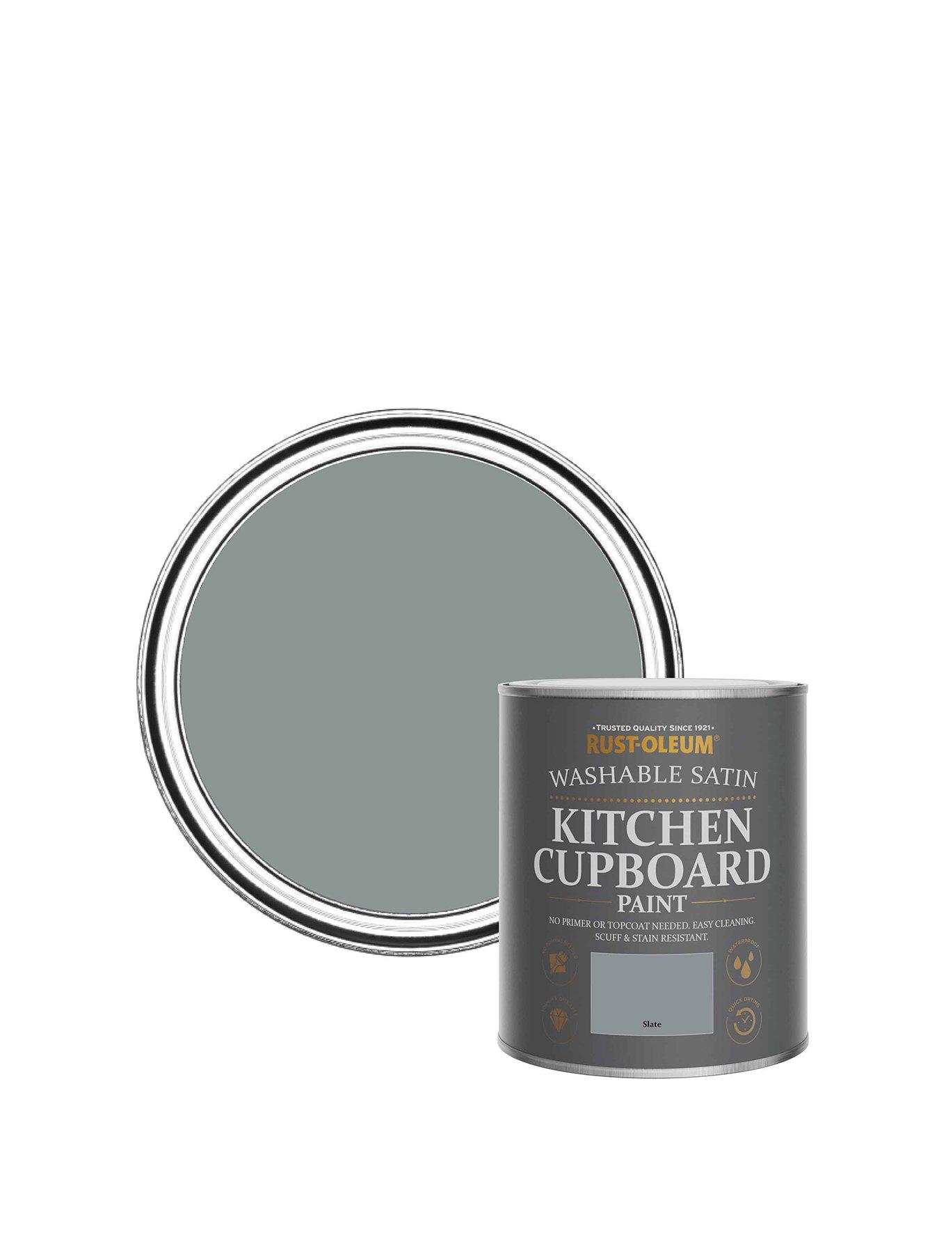 undefined Satin Finish Kitchen Cupboard Paint - Slate
