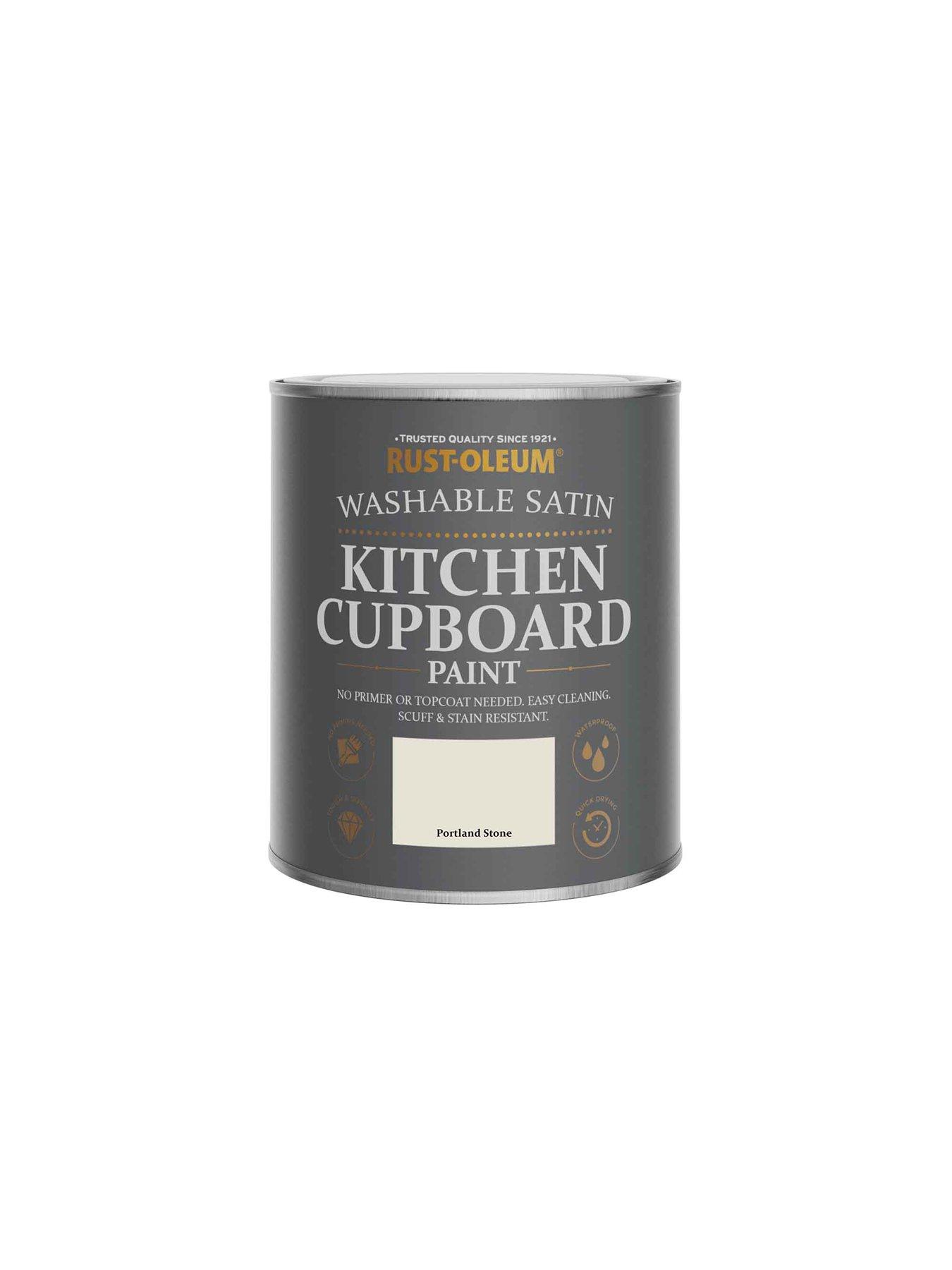 Image 5 of 5 of Rust-Oleum Washable Satin Finish Kitchen Cupboard Paint in Portland Stone