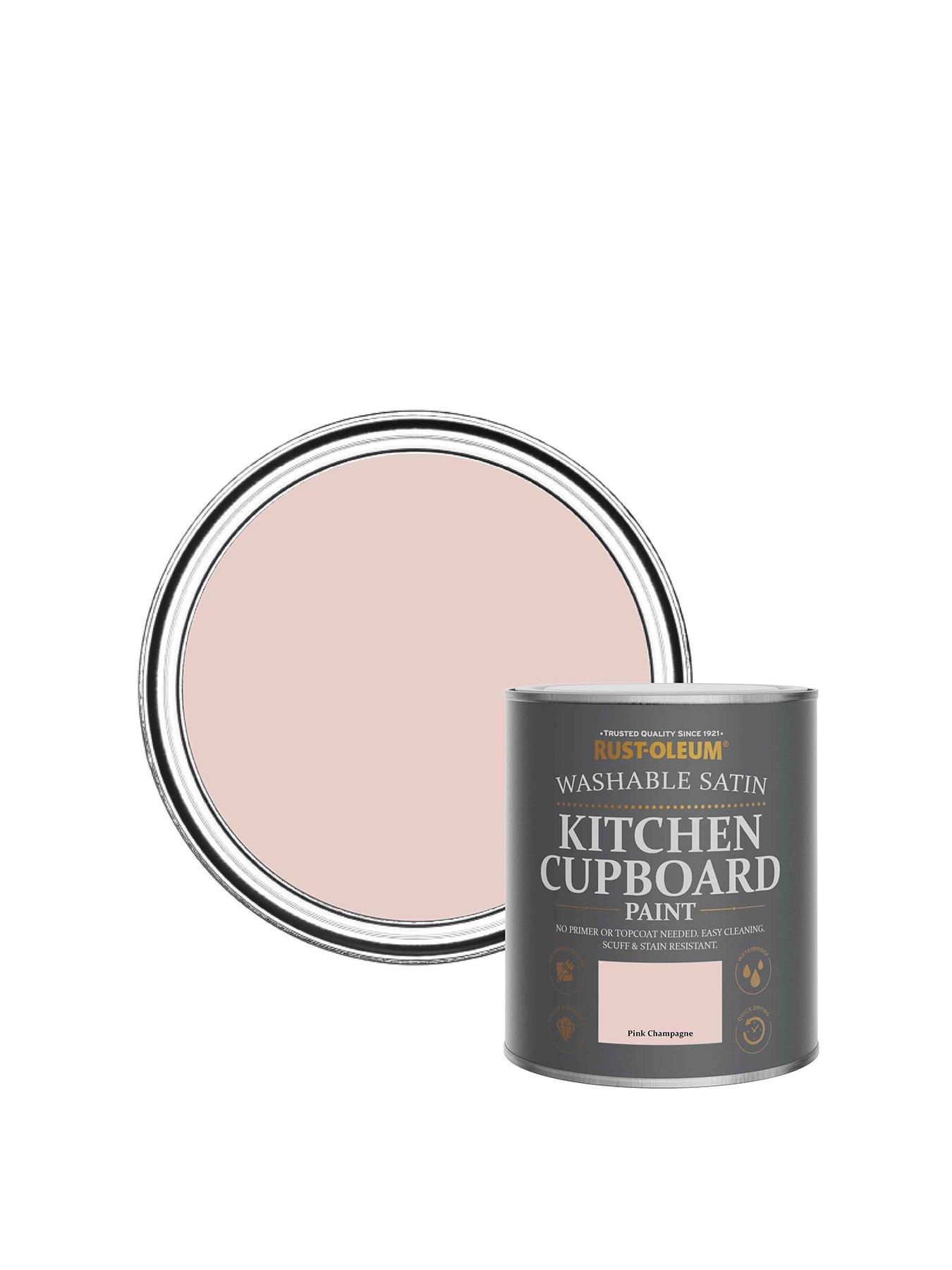 undefined Satin Finish Kitchen Cupboard Paint - Pink Champagne