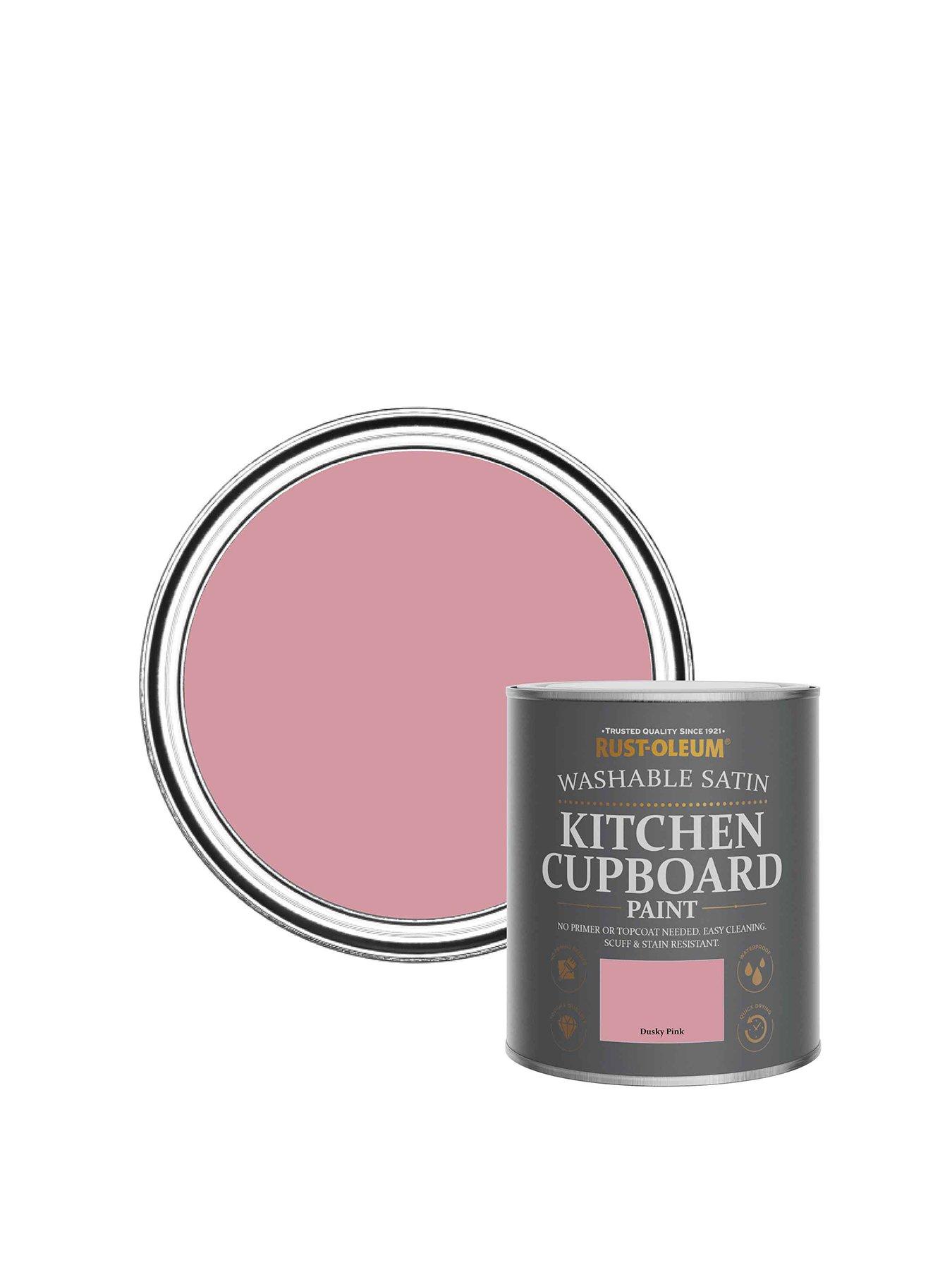 undefined Satin Finish Kitchen Cupboard Paint - Dusky Pink