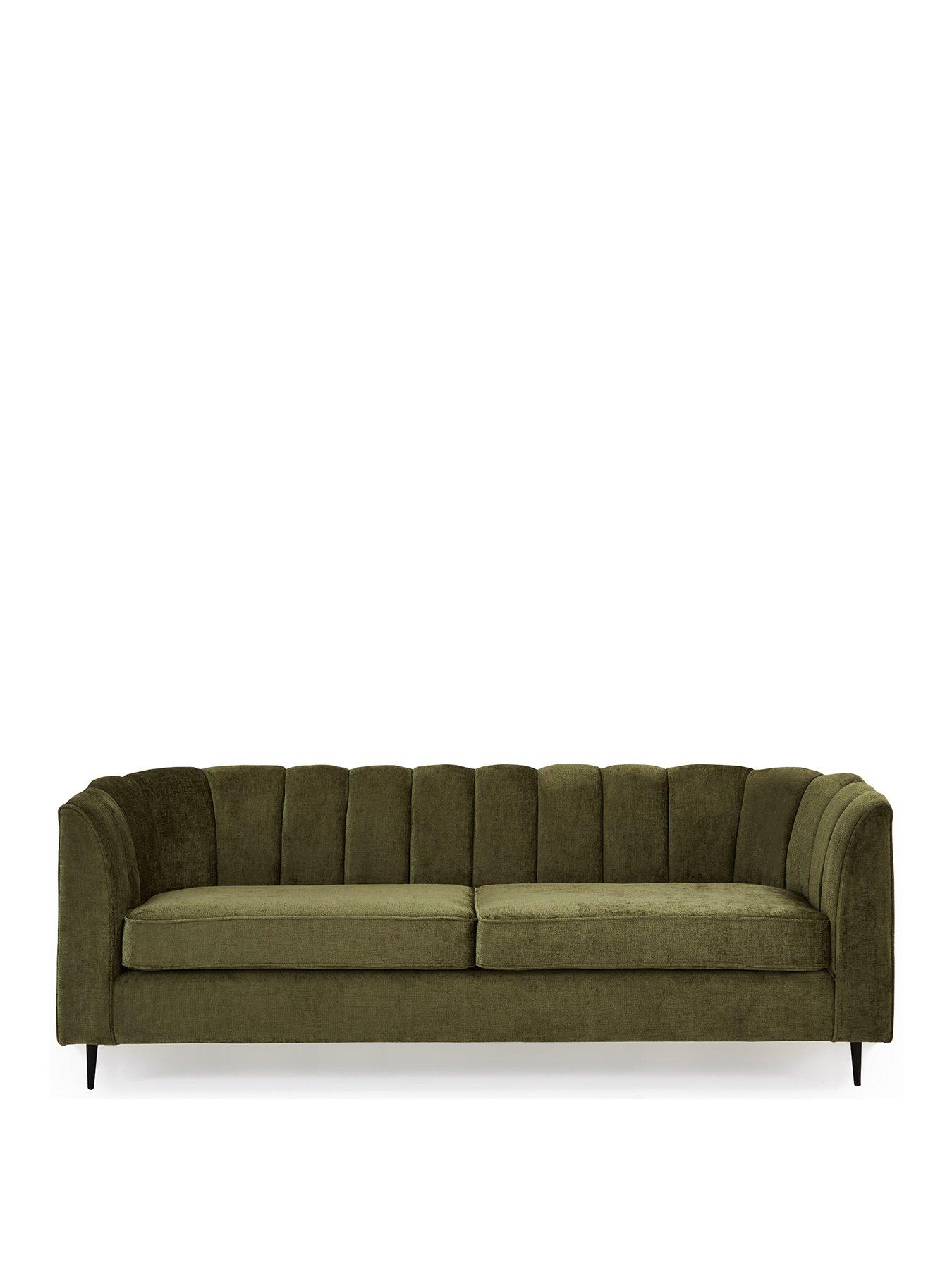 Image 2 of 7 of The Very Collection Guild 3 Seater Fabric Sofa - Olive - FSC&reg; Certified