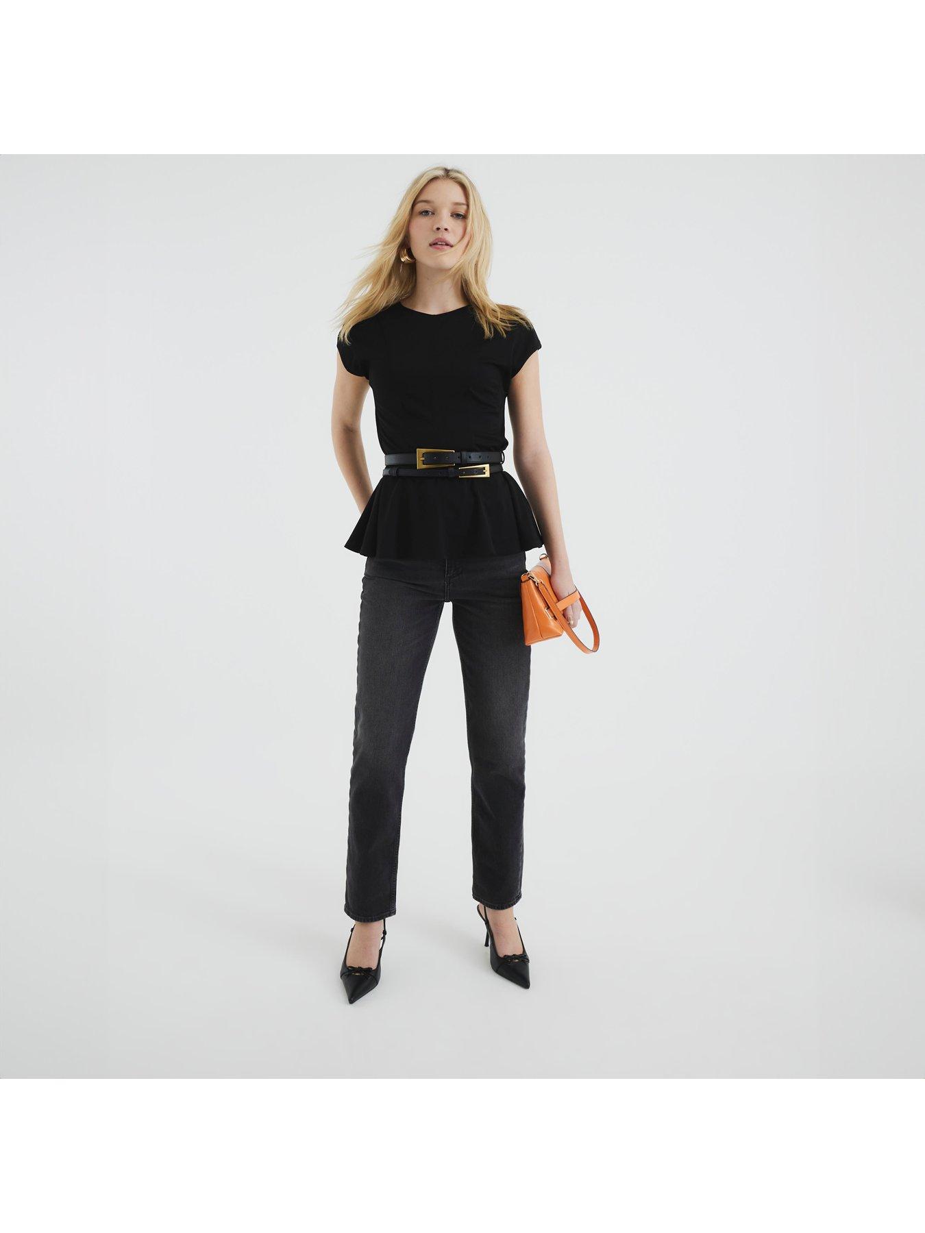  image of river-island-ponte-panel-top-black