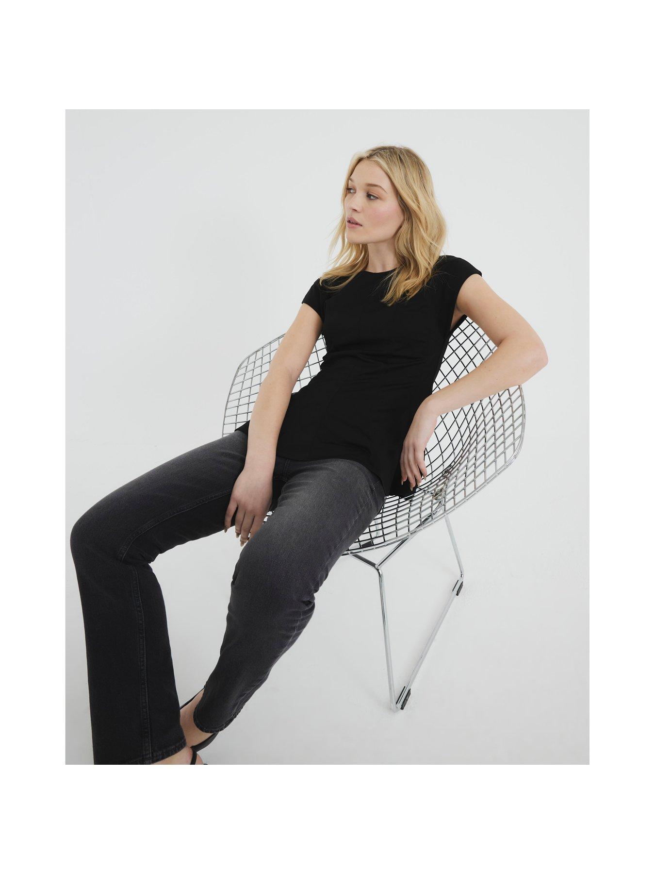  image of river-island-ponte-panel-top-black