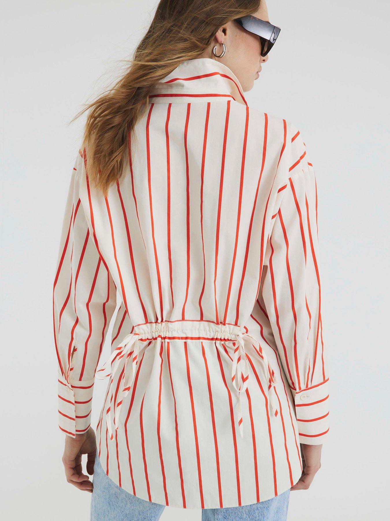  image of river-island-big-pocket-oversized-shirt-red