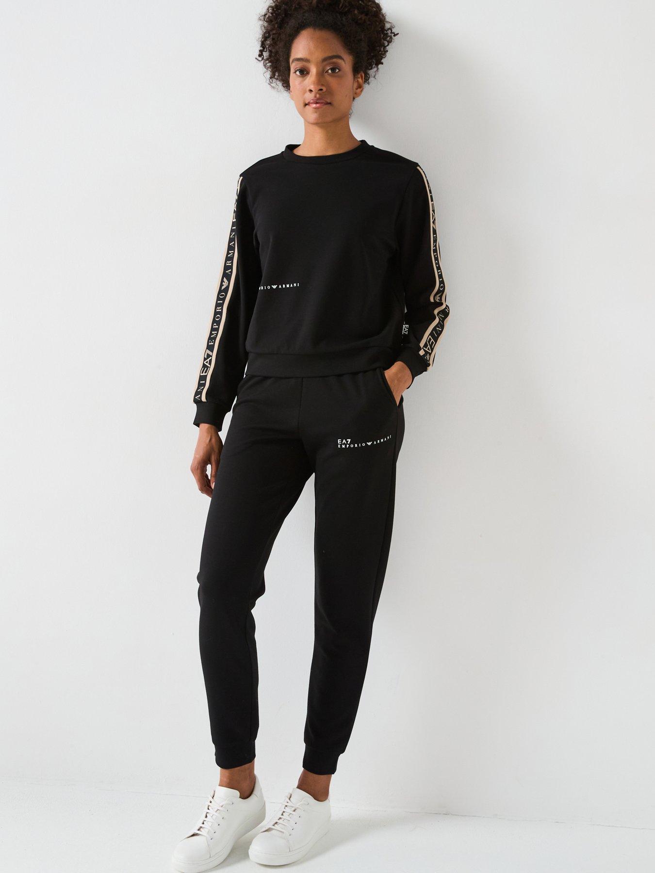 undefined Natural Ventus Sweat Top and Jogger Tracksuit - Black/Gold