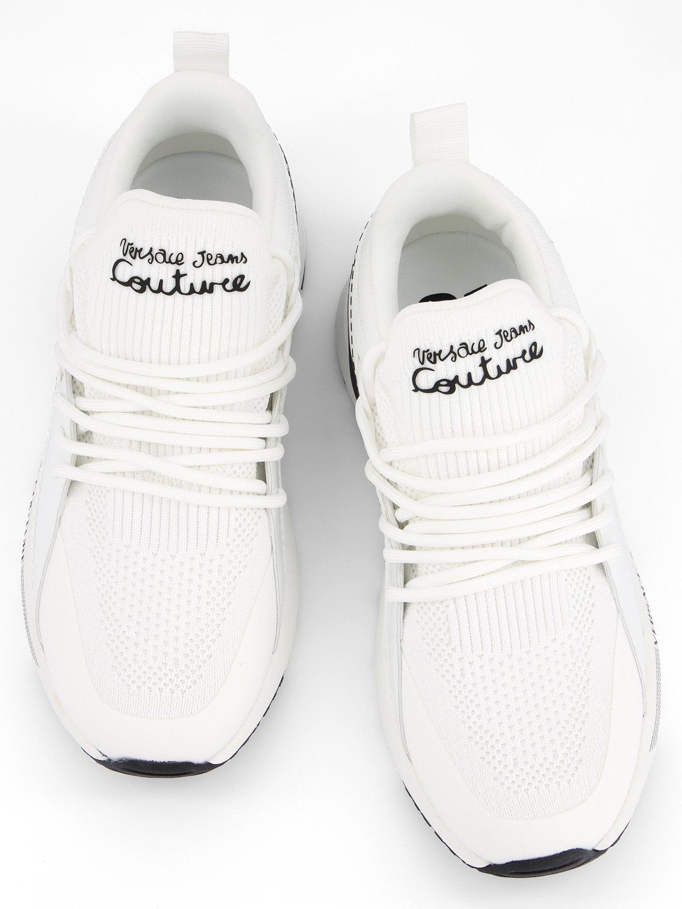  image of versace-jeans-couture-knitted-trainers-white