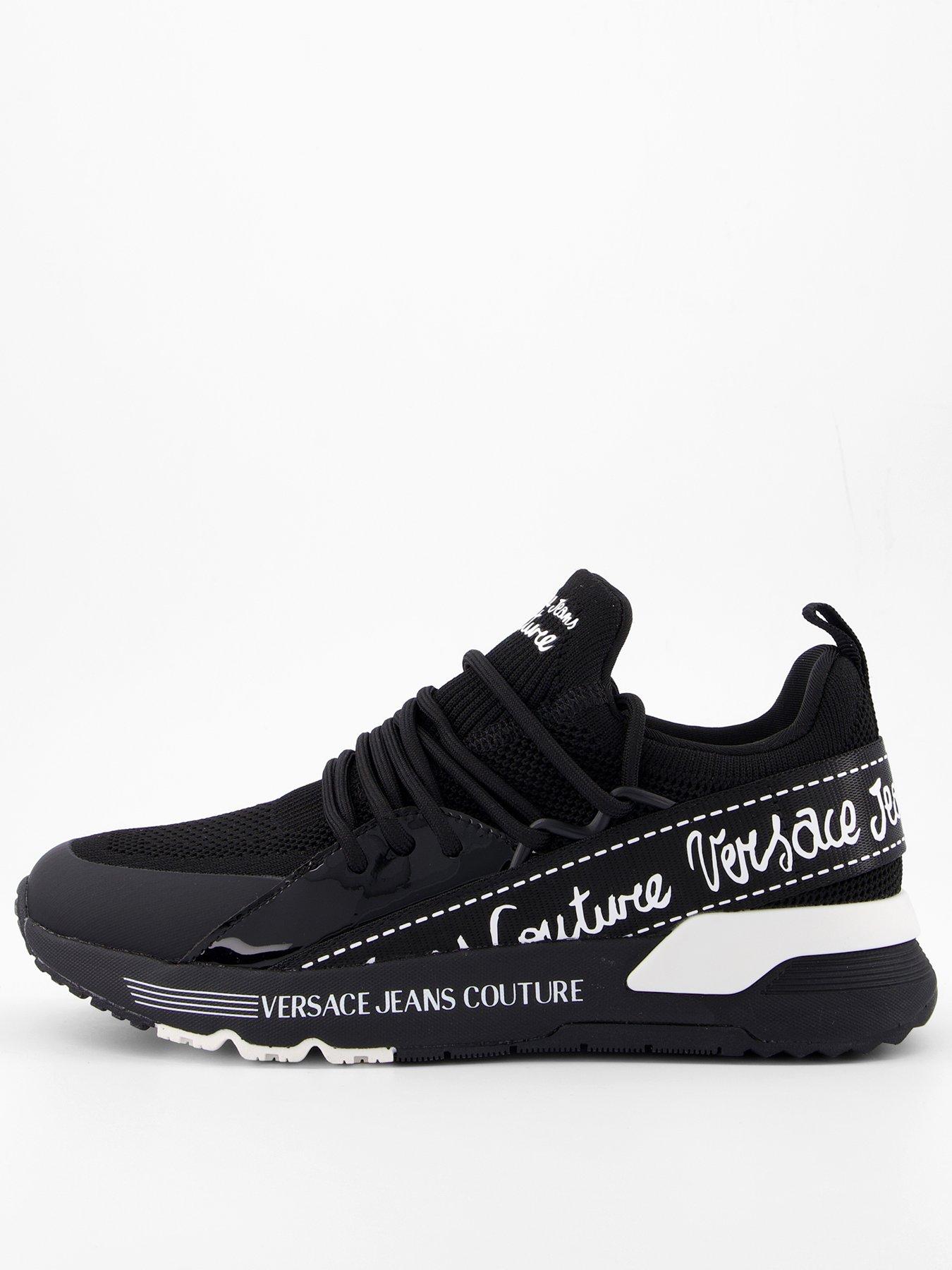  image of versace-jeans-couture-knitted-runner-black