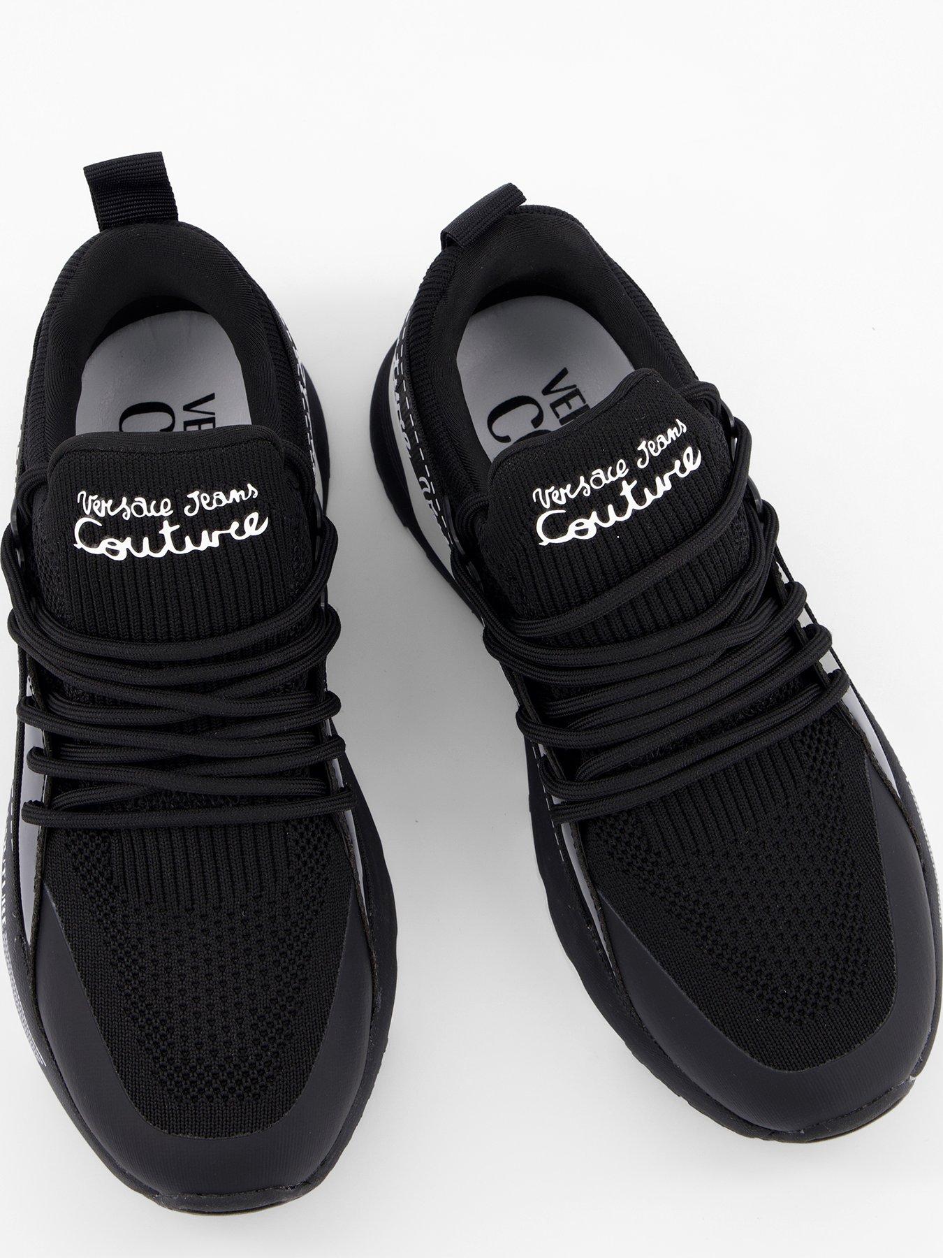  image of versace-jeans-couture-knitted-runner-black
