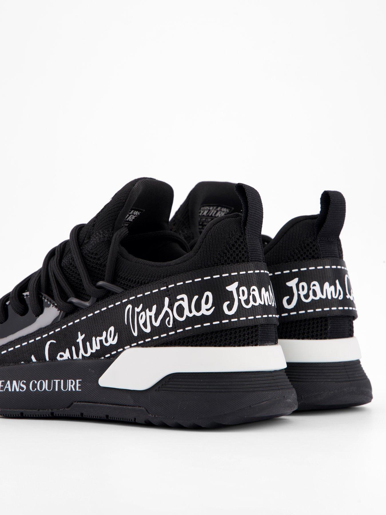  image of versace-jeans-couture-knitted-runner-black