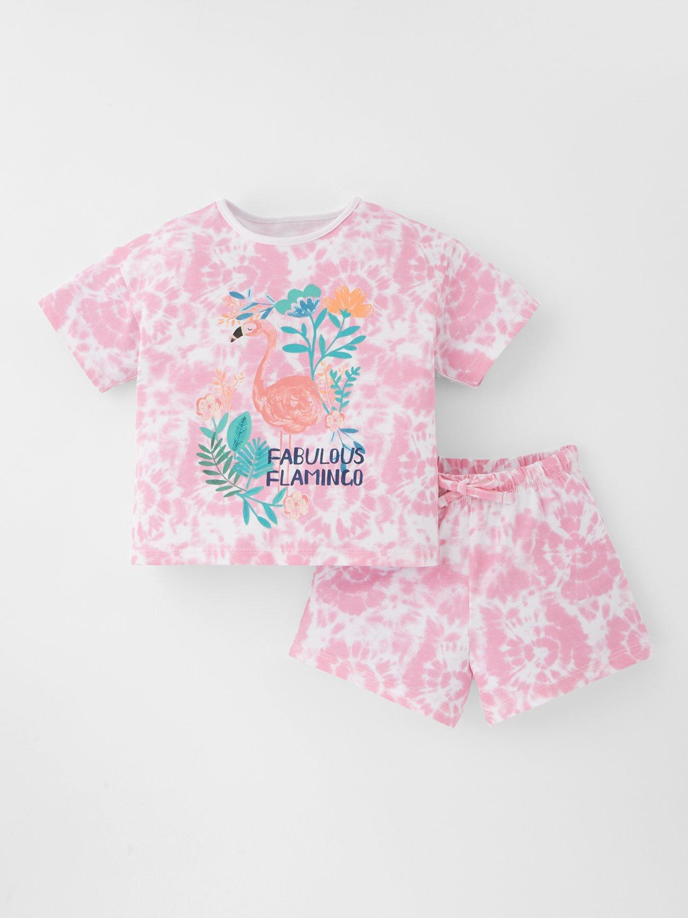 mini-v-by-very-girls-flamingo-tie-dye-print-short-set-pink