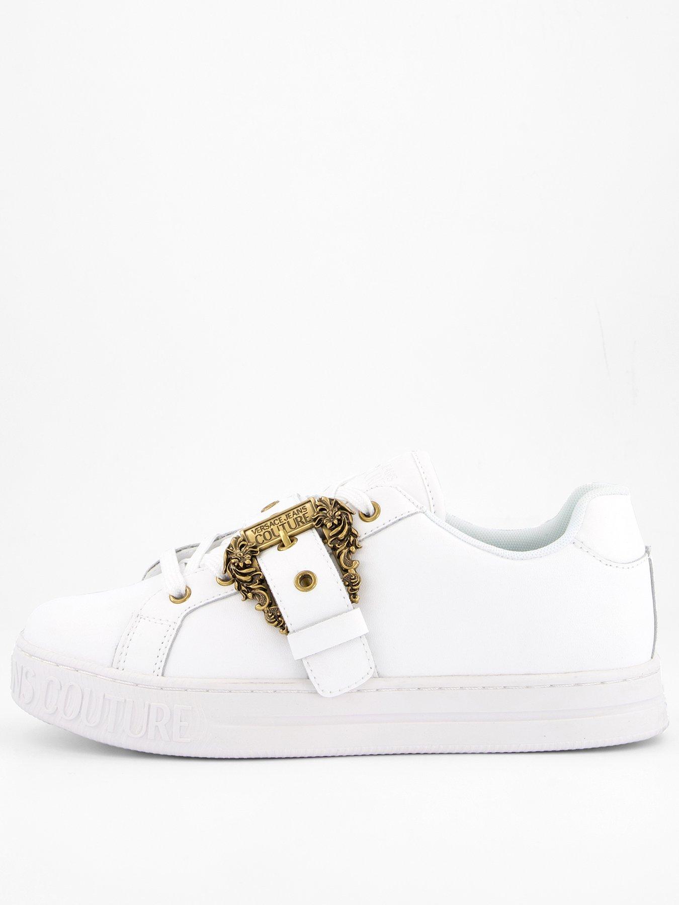  image of versace-jeans-couture-buckle-detail-sneakers-white